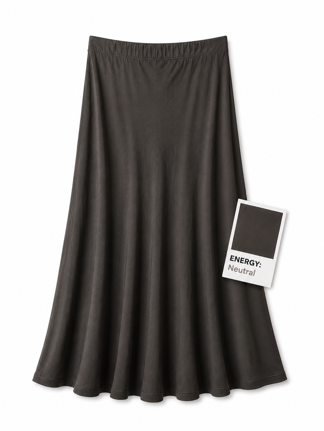 Silky Slip Skirt - Charcoal