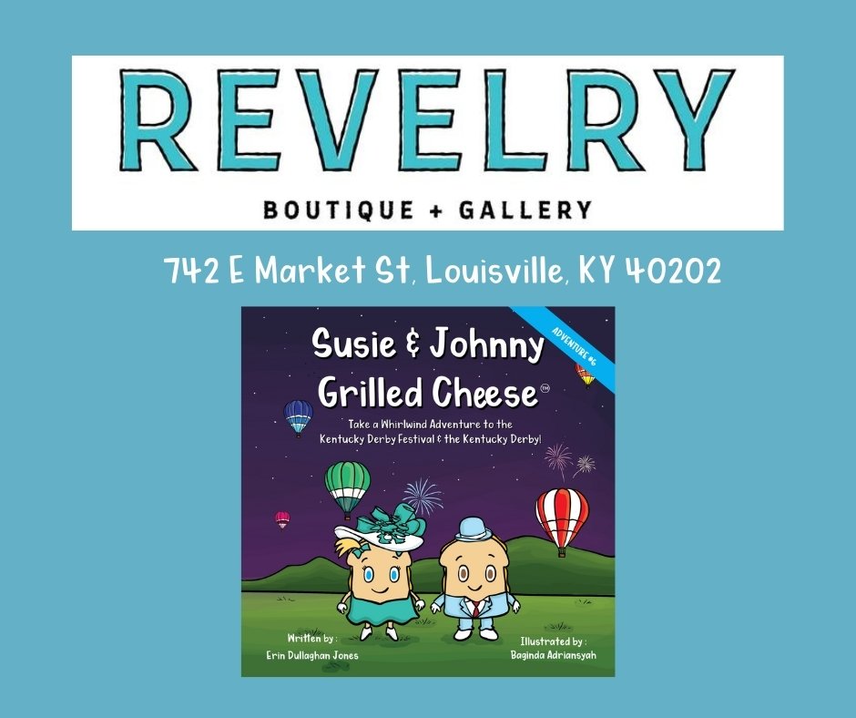 Happy #independentbookstore day! We want to thank @revelrygallery for consistently supporting the #susieandjohnnygrilledcheese series. If you are in #Louisville this weekend, pick up a copy of our #Derby edition. #susieandjohnnygrilledcheese
#childre