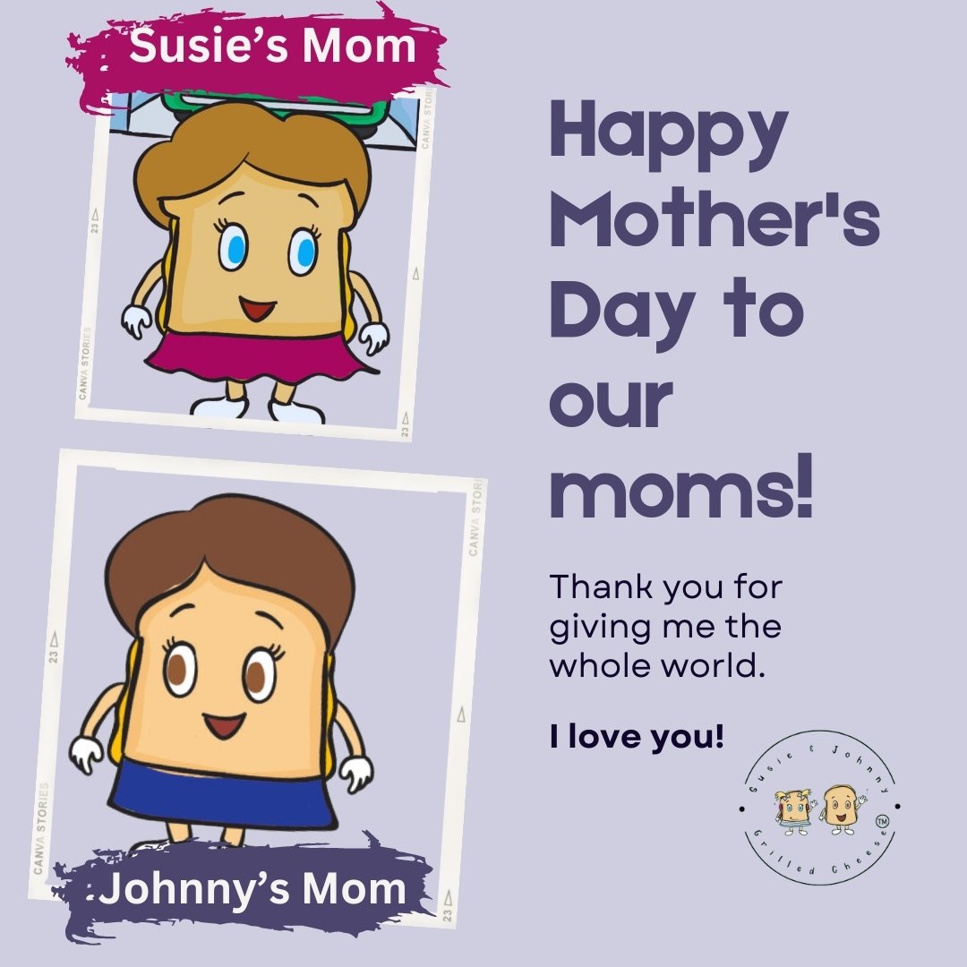 &ldquo;One of the most important relationships we&rsquo;ll have is our relationship with our mothers.&rdquo; 

#happymothersday
#momsrule 
#momsrock 
#susieandjohnnygrilledcheese
#childrensbook
#childrensbookseries
#readingisfun
#booksrule
#grilledch