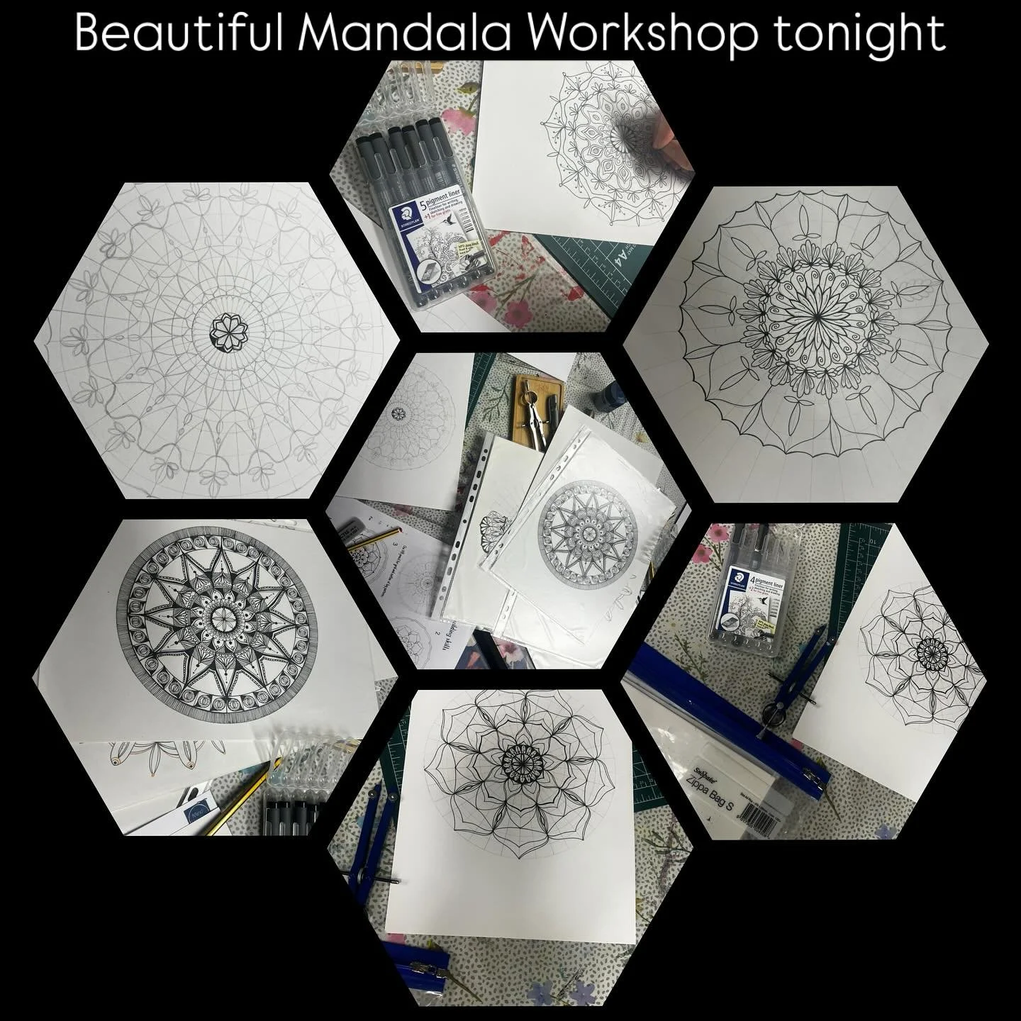 Fantastic mindful Mandala workshop this evening with @mindunwind_emma - such a great session with everything provided and support from start to finish. Easy to follow guidance with plenty of visual references and inspiration. 

I was hooked and in th