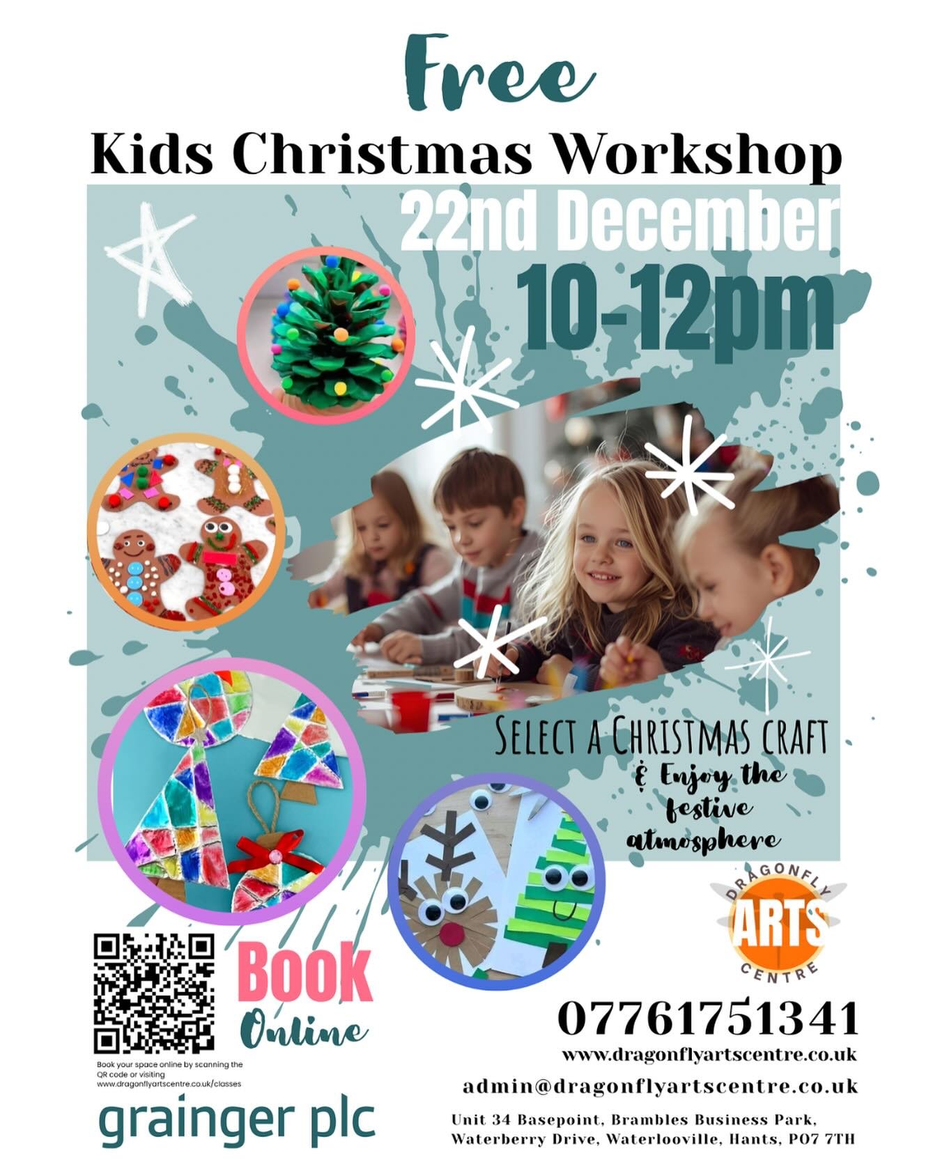 https://dragonflyartsclasses.as.me/Freekidschristmas

🎅✨ Kids&rsquo; Christmas Crafts at the Arts Centre! ✨🎅
We&rsquo;re feeling extra festive this year! Thanks to generous funding from Grainger, we&rsquo;re hosting a magical Kids&rsquo; Christmas 