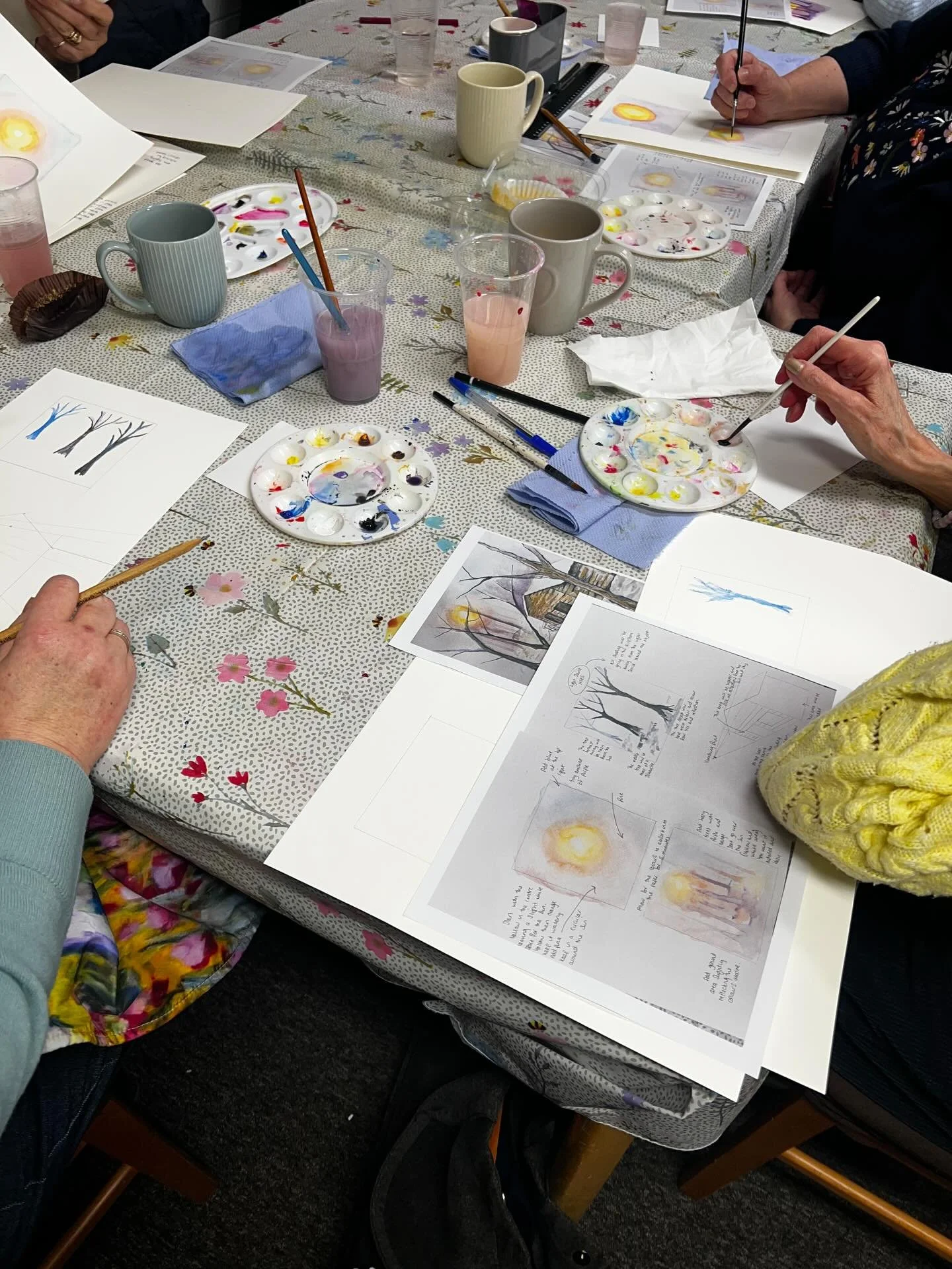 Breaking down a painting into 3 parts this week, 
1: studying hazy trees which are distorted by the sun (there&rsquo;s a fancy word for it apparently) 10 points awarded if you know 🙂

2: trees with silhouettes and shadow effects 

3: Perspective wit