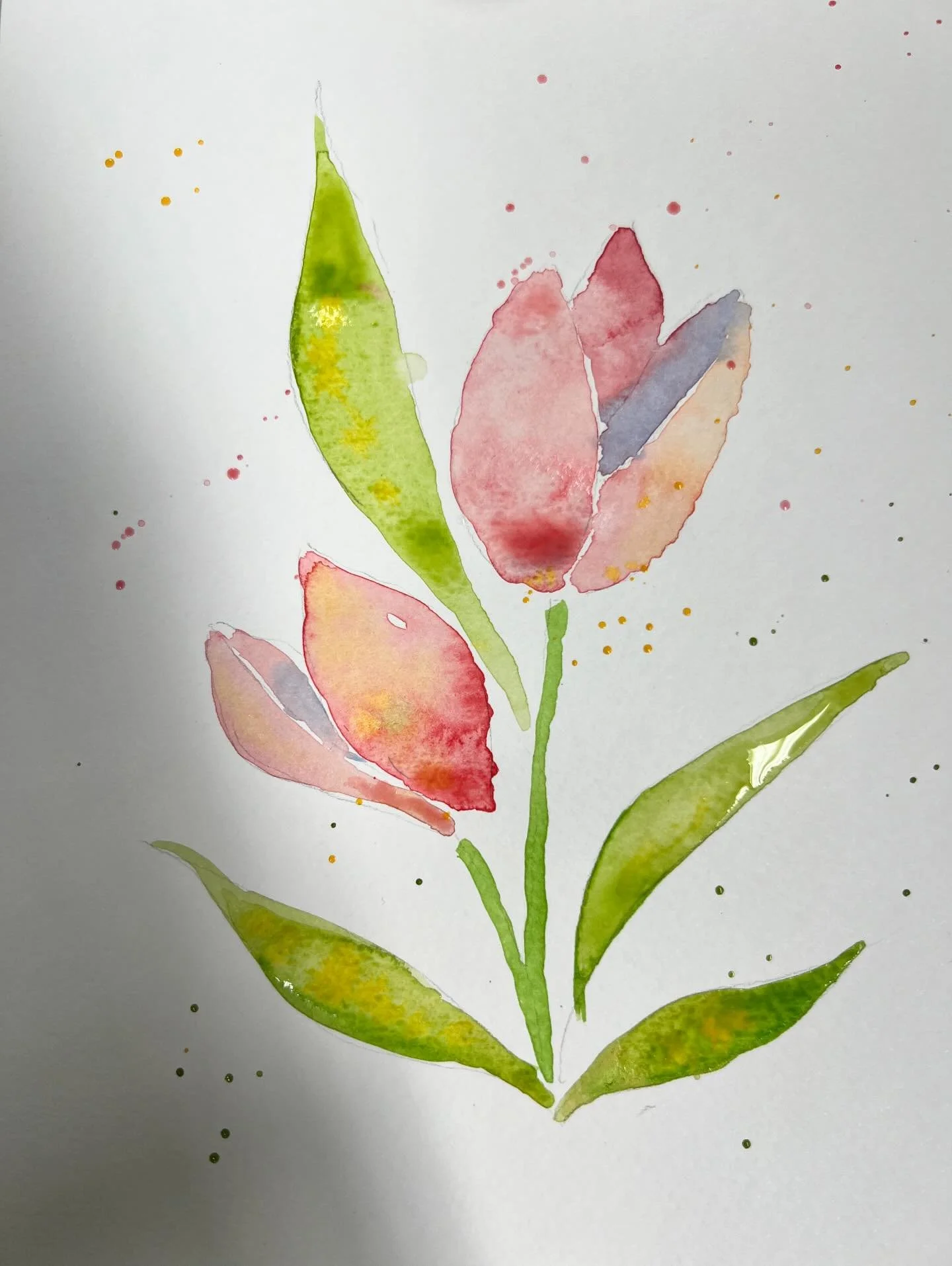 Dragons used watercolours this week at our over 12&rsquo;s group. Practiced doing wet on dry technique 🌷