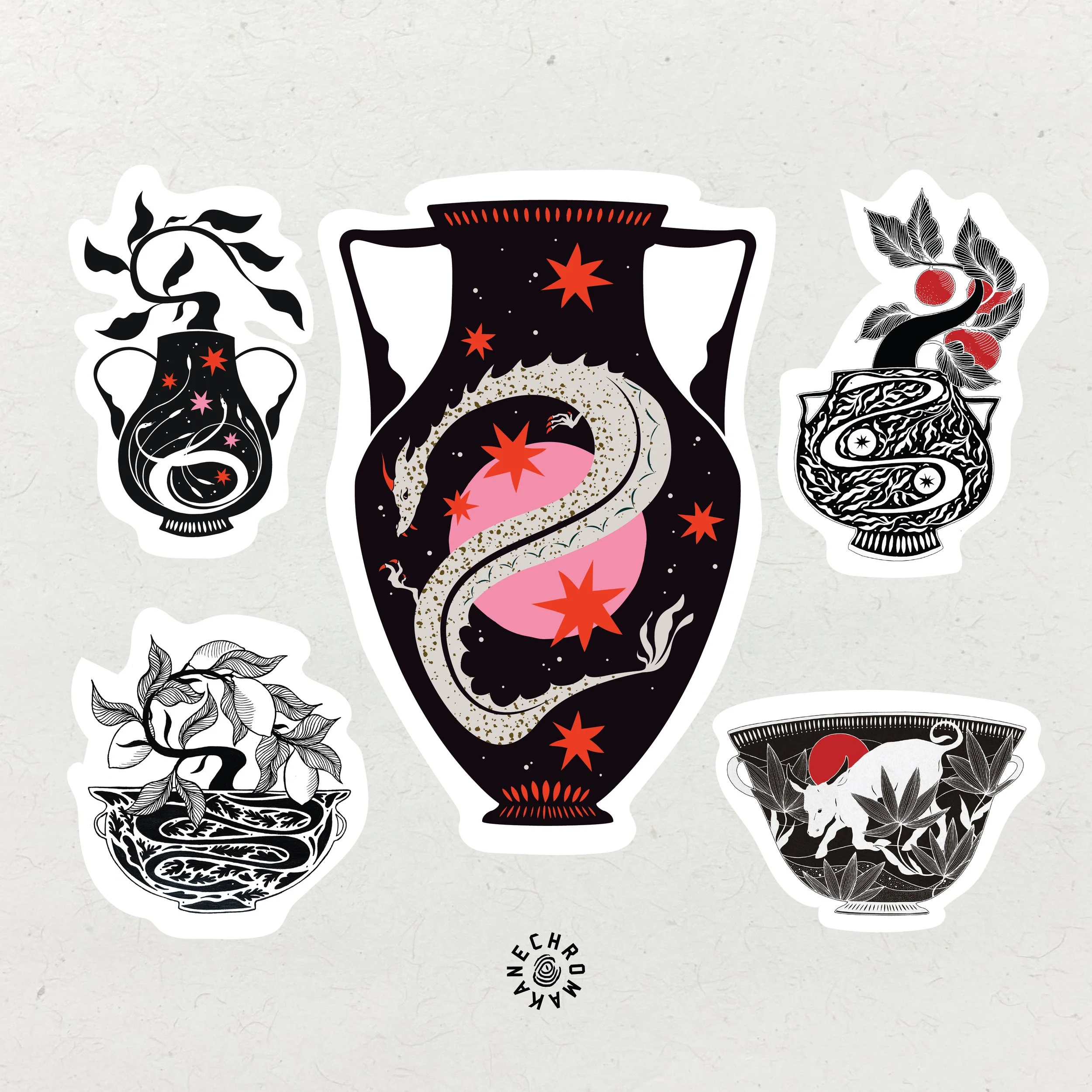 Chromakane_Flash tattoo sheet_02 Mythological Vases.jpg