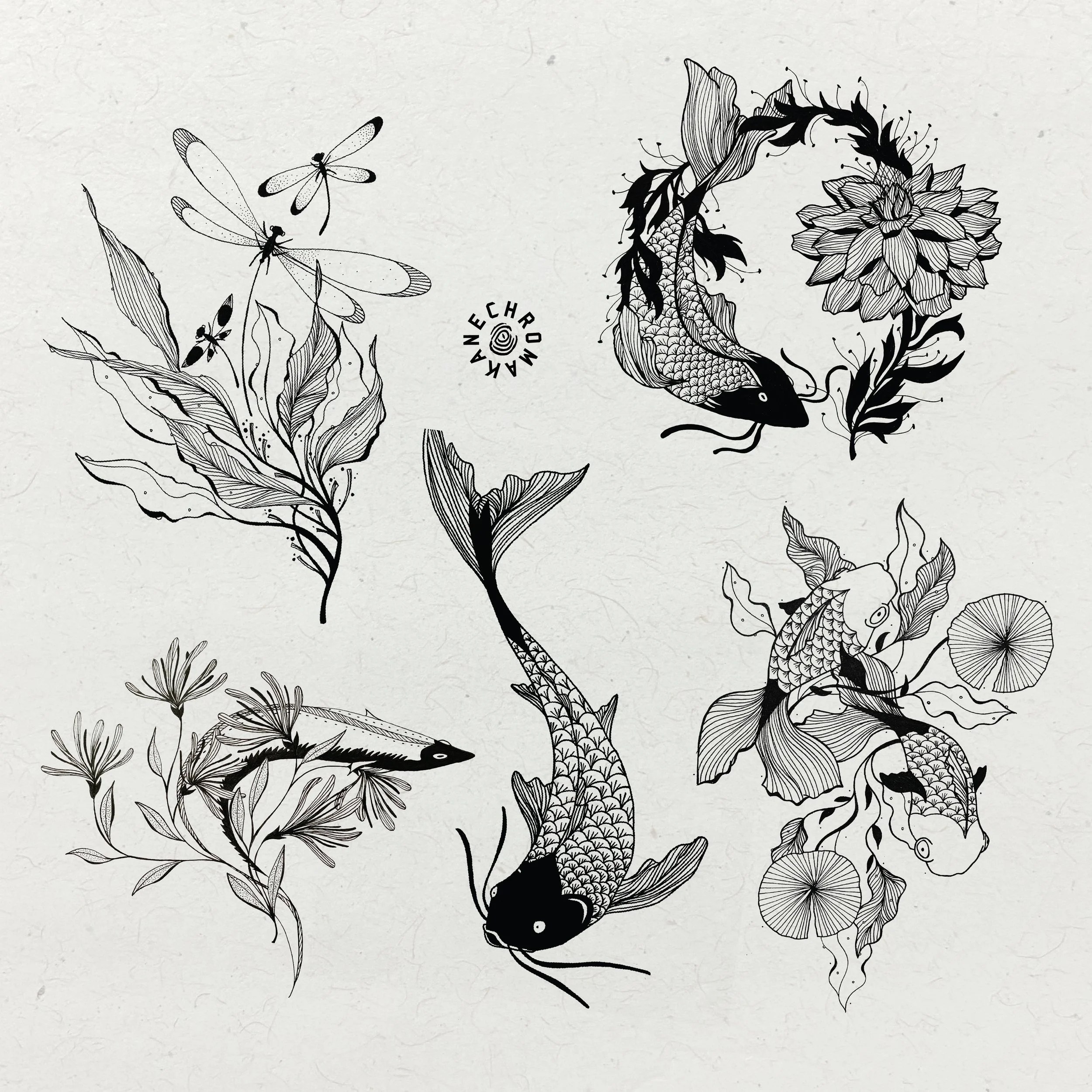 Chromakane_Flash tattoo sheet_03 Japanese Pond.jpg
