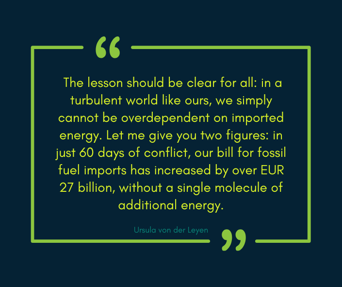 Ursula von der Leyen energy quote