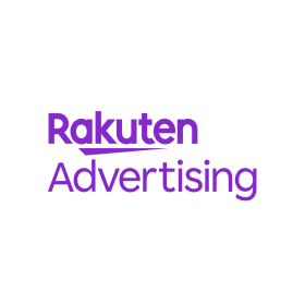 Rakuten Advertising logo with purple text on a white background.