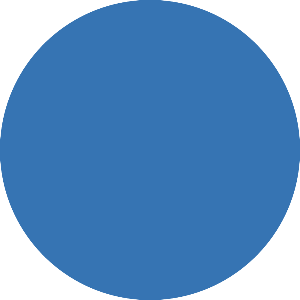 Image d'un cercle bleu uni sur fond transparent.