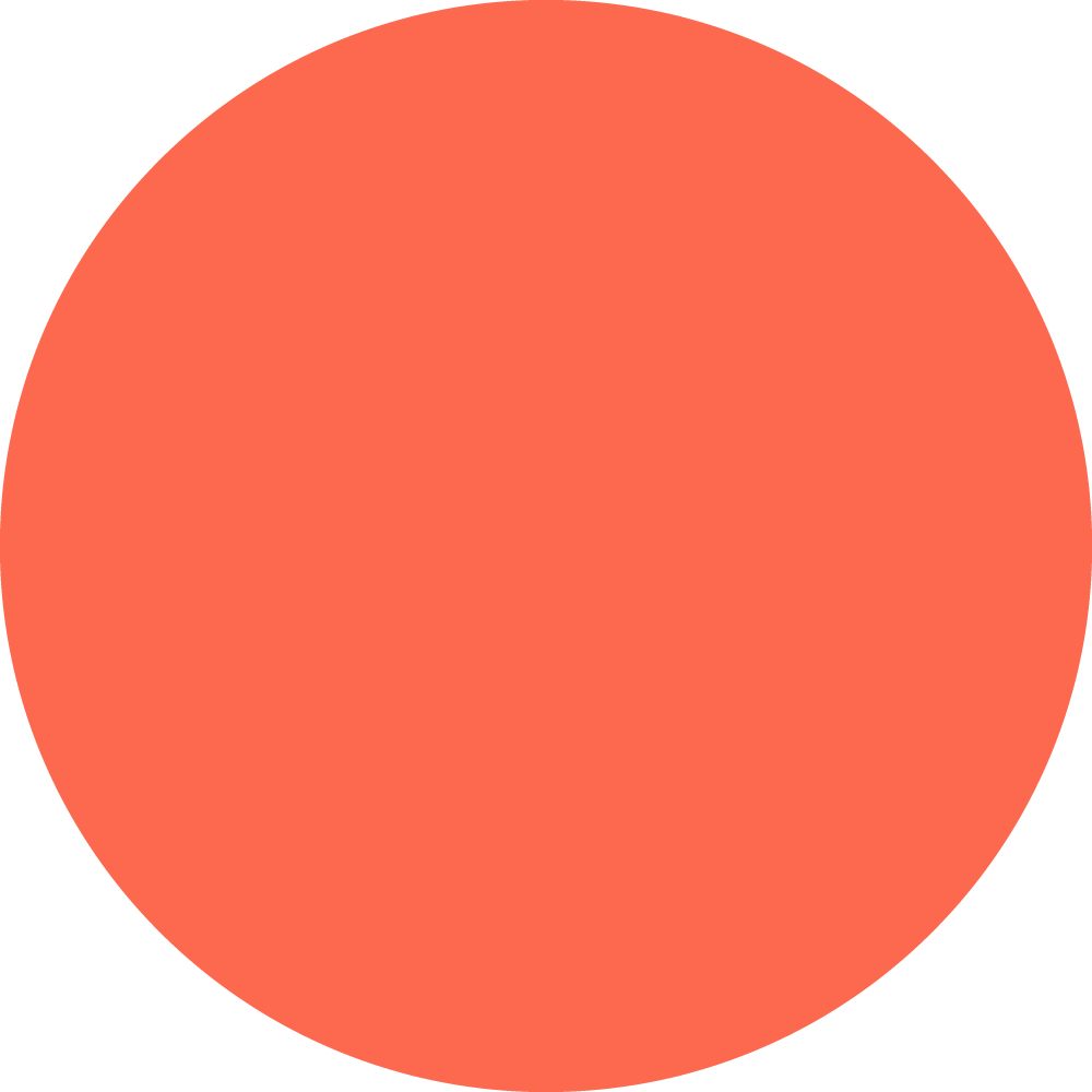 Un grand cercle orange uniforme sans autres éléments visibles.