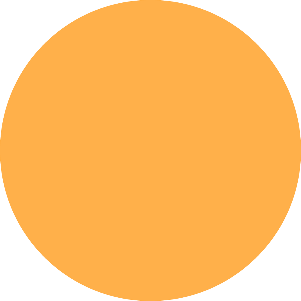 Un grand cercle orange sur fond transparent.