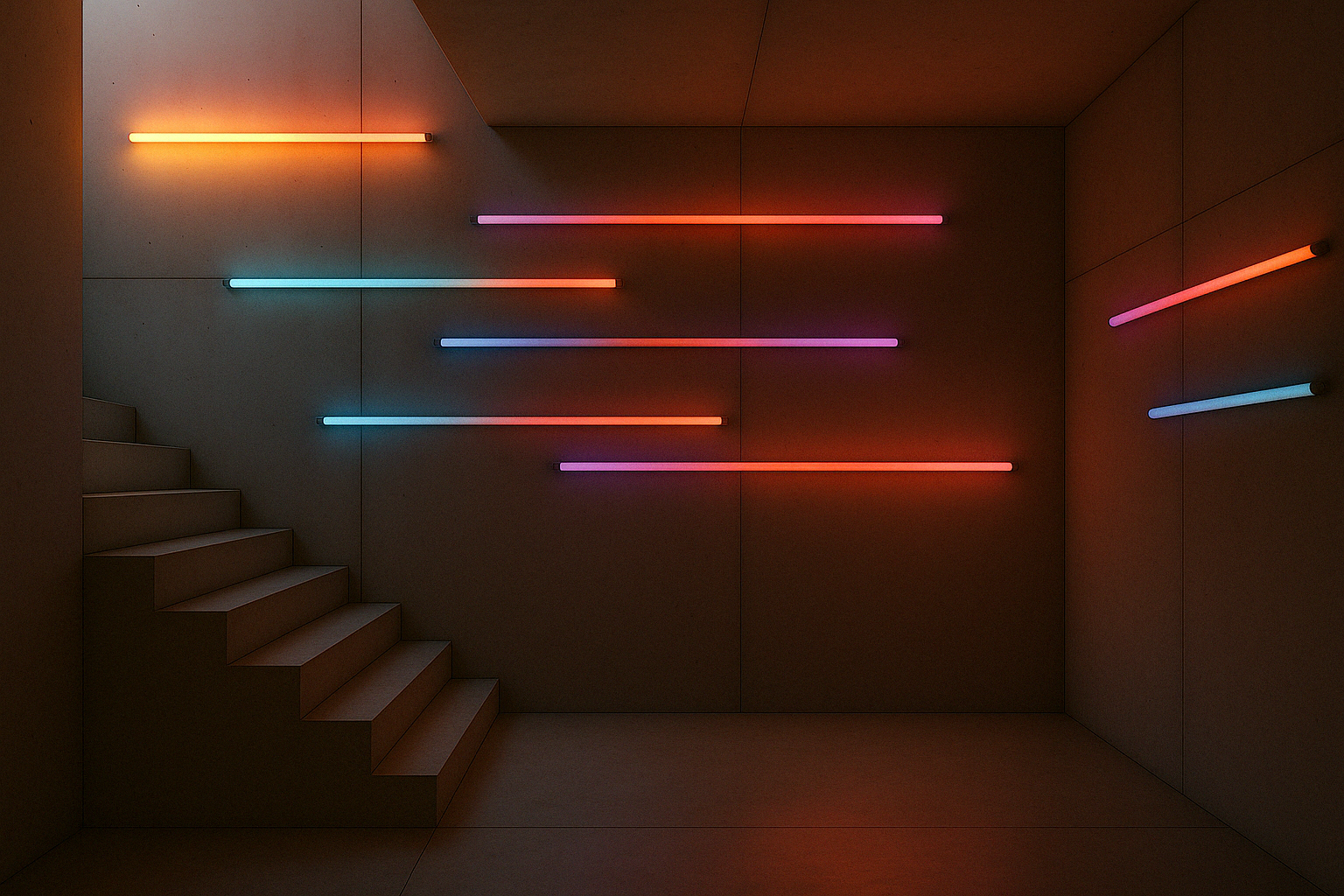 b.FUSION – Dynamische Pixel Linearleuchte für immersive Lichtinstallation und Lichtinszenierung z.B. Foyer, Empfangsbereiche, Hotel, repräsentative Geschäftsräume