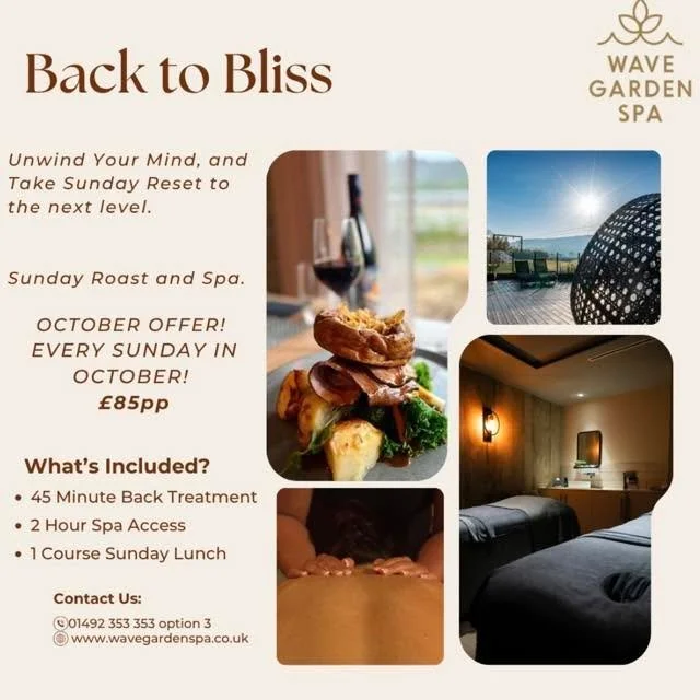 ✨ BACK TO BLISS SUNDAY ✨

Your Sunday reset starts here&hellip; 🤍

Escape the Sunday scaries and spend the day relaxing, unwinding and indulging at Wave Garden Spa 🌿

For just &pound;85 per person, enjoy:

🧖&zwj;♀️ 2 hours of spa access
💆&zwj;♀️ 