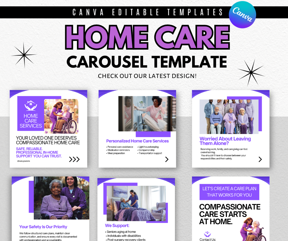 Home Care Service Flyer / DIY Home Care Service Flyer/ Canva Template 2026 / Medical Template / Medical flyer / Medical flyer Template / CNA