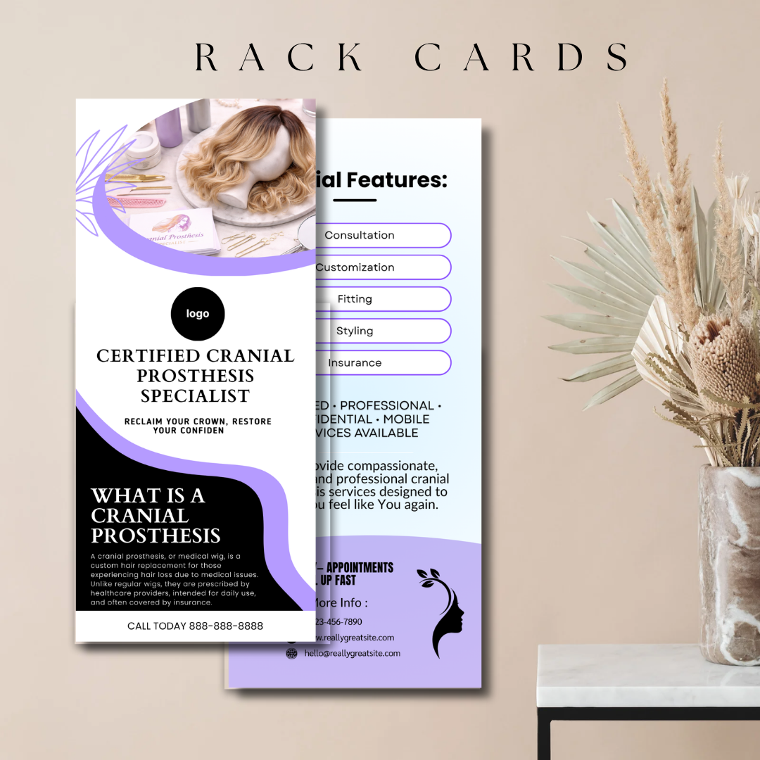 Cranial Prosthesis Specialist Ultimate Business Bundle | Editable Canva Template Kit / Custom Medical Wig Template / salon business Website