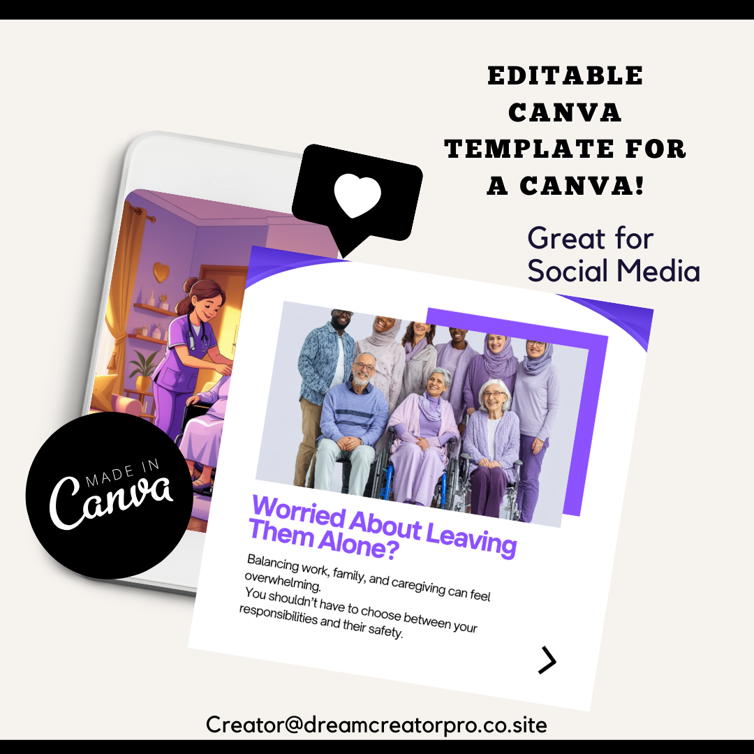 Home Care Service Flyer / DIY Home Care Service Flyer/ Canva Template 2026 / Medical Template / Medical flyer / Medical flyer Template / CNA