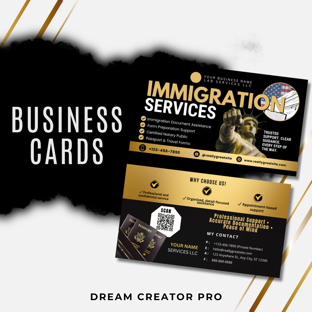 Immigration Services Marketing Bundle | Canva Templates for Flyers, IG Posts, Website, Yard Sign & Retractable Banner