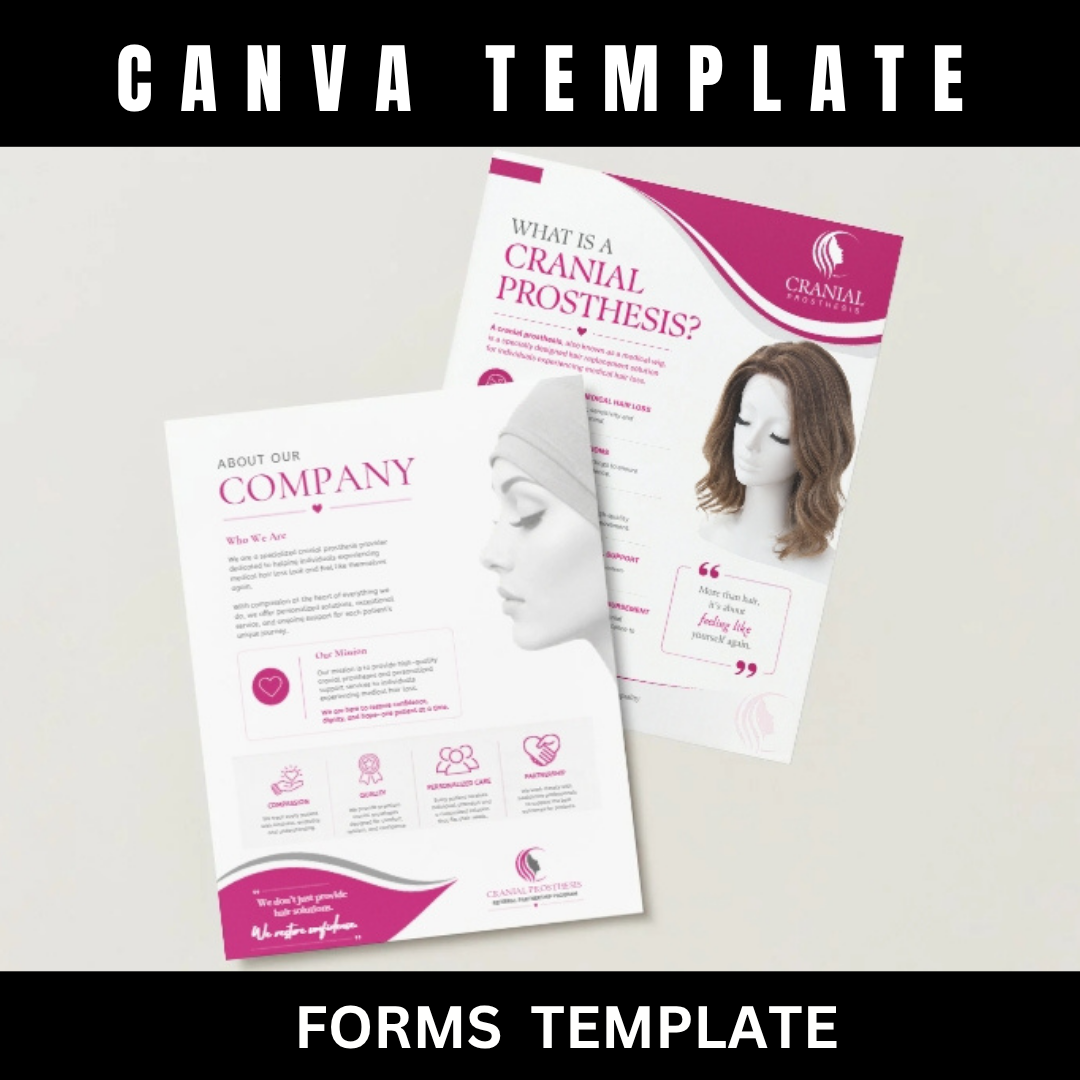 Cranial Prosthesis Referral Partnership Packet Template | Medical Referral Packet Canva Template | Oncology Marketing Kit | Editable Healthcare PDF