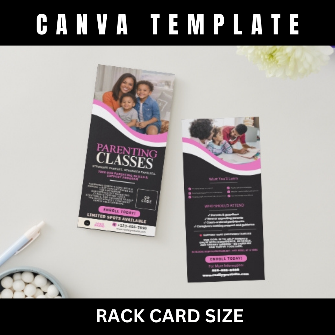 Parenting Class Flyer Template | Court Approved Parenting Classes | Family Education Program | Canva Editable Flyer