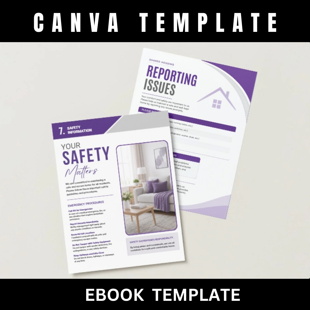 Shared Housing Welcome Packet Template Canva | Resident Handbook | Transitional Housing Forms | Group Home Welcome Guide | Housing Program