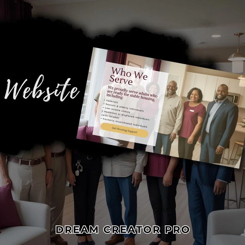 Independent Living Shared Housing Website Template | Editable Canva Site for Transitional Housing, Reentry & Support Services (Copy)