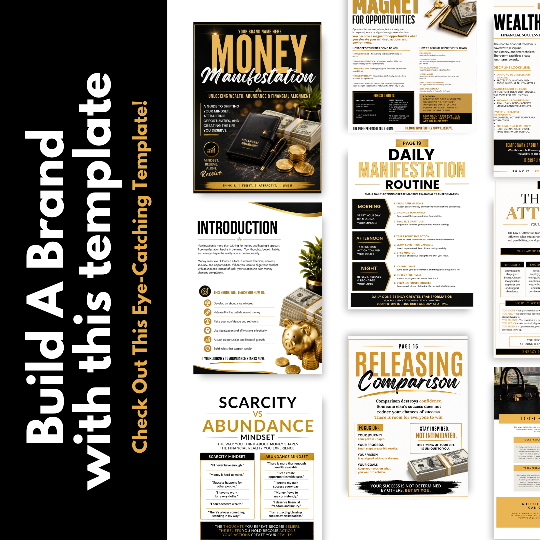 Money Manifestation Ebook | Wealth Mindset Digital Download | Financial Freedom Guide | Law of Attraction Planner | Abundance Journal PDF