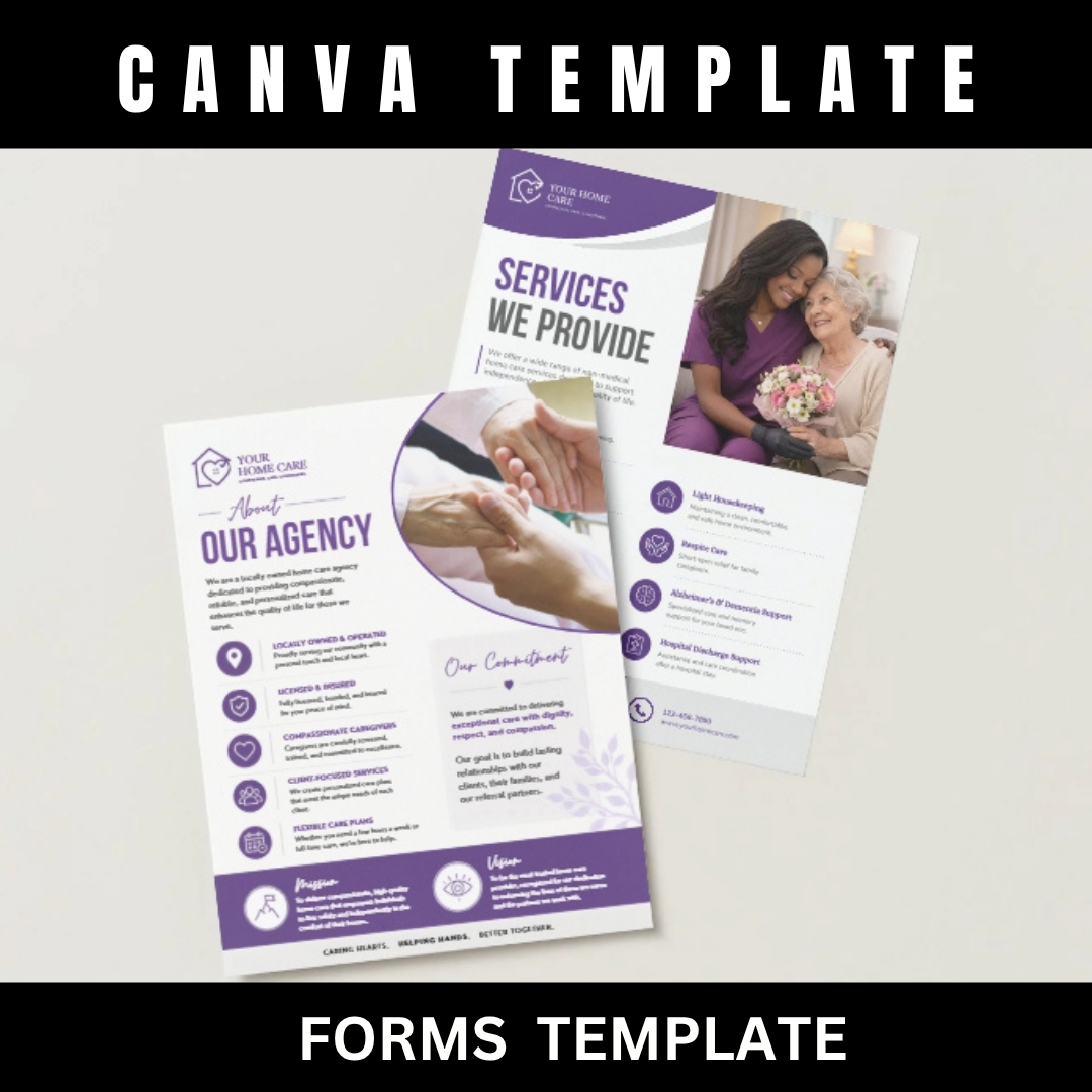Home Care Referral Partnership Packet | Senior Care Marketing Kit | Home Care Agency Canva Templates | Editable Referral Guide