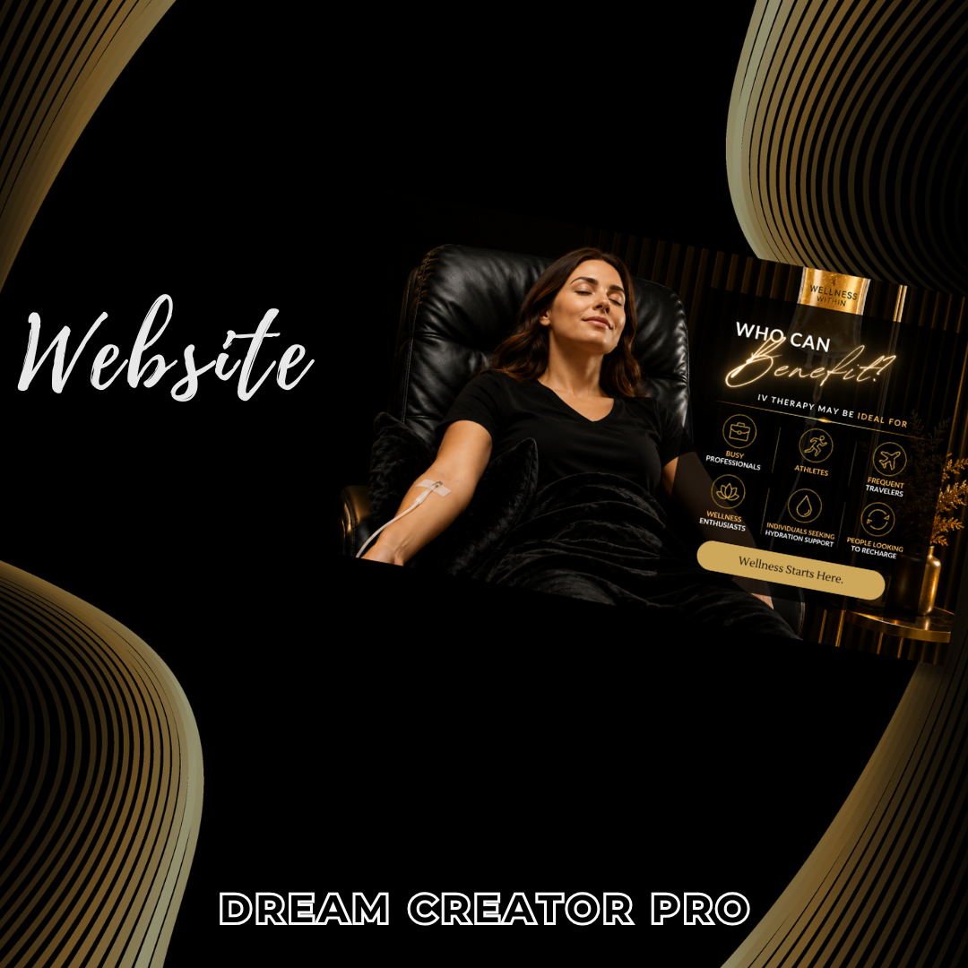 NEW IV Drip Therapy Website Template | Editable Canva Wellness Website | Mobile Hydration Business Website | Luxury Medical Spa Design