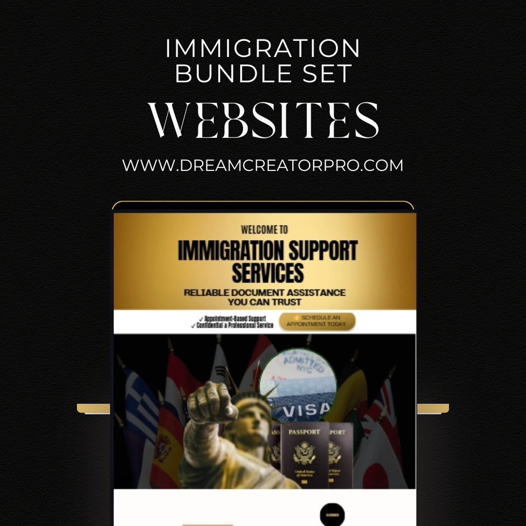 Immigration Services Marketing Bundle | Canva Templates for Flyers, IG Posts, Website, Yard Sign & Retractable Banner