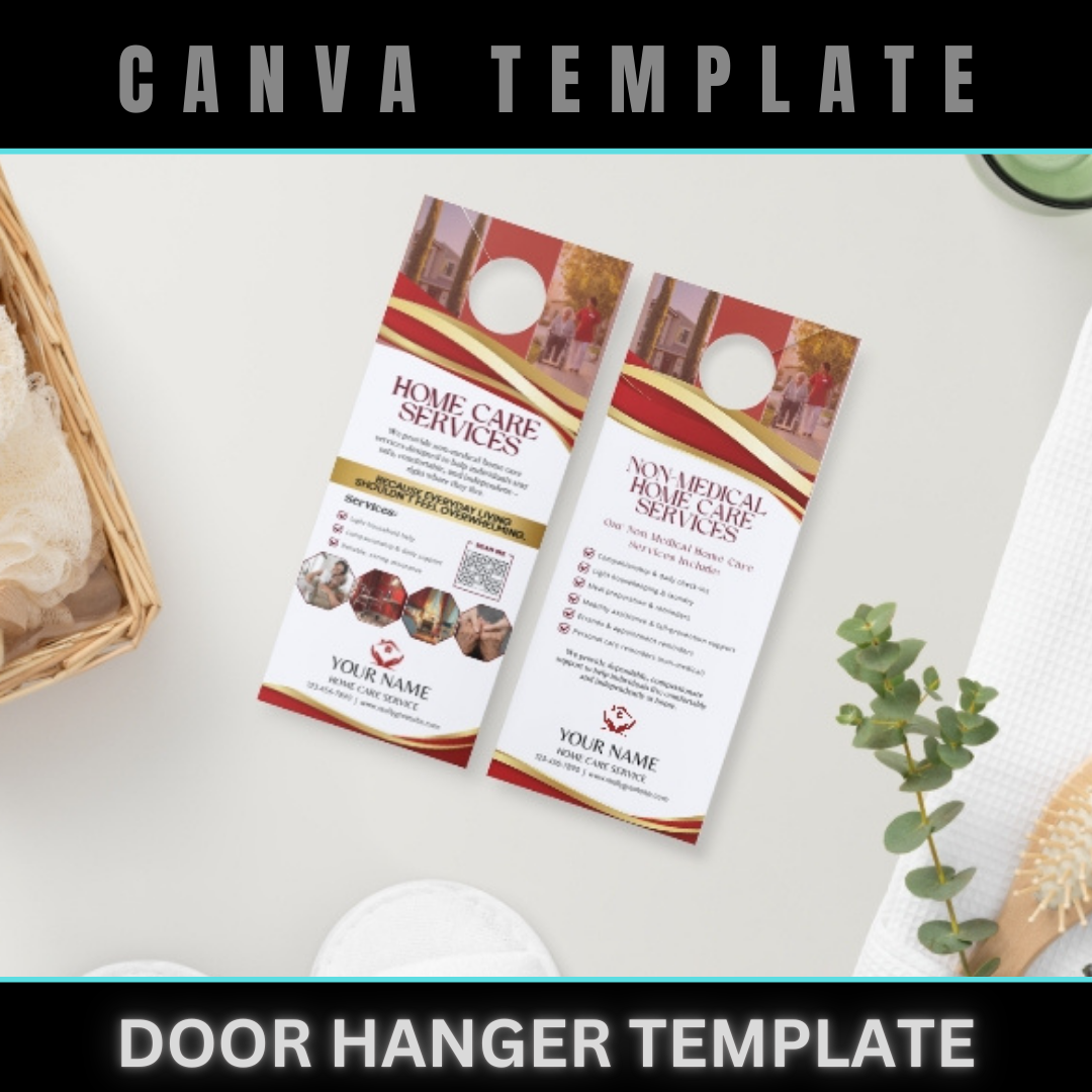 Home Care Service Rack Card / DIY Home Care Service Flyer/ Pink Home Care senior / Medical Template / Medical / Home Care / CNA / Printable