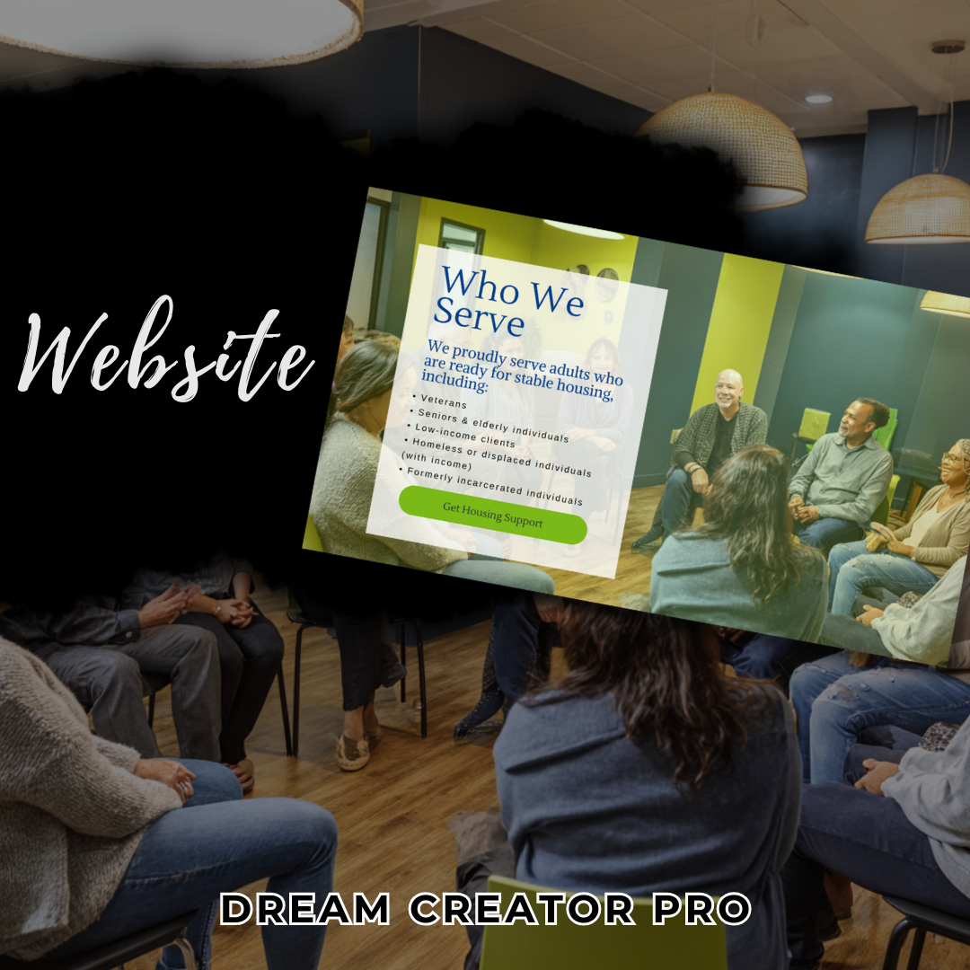 Independent Living Shared Housing Website Template | Editable Canva Site for Transitional Housing, Reentry & Support Services (Copy) (Copy)