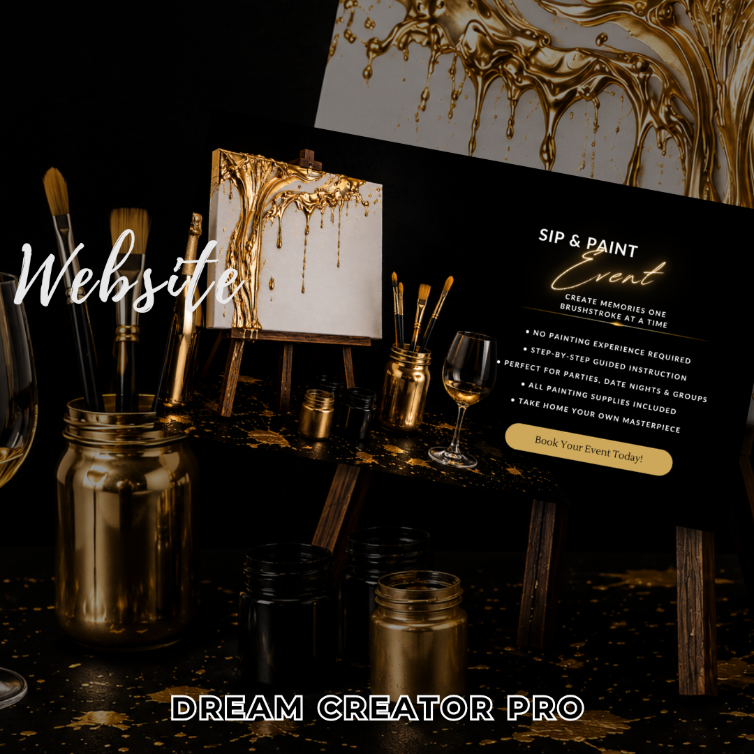 Sip & Paint Flyer Canva Template | Instagram Post Editable Wine N Paint Party Invitation | DIY Event Flyer Design / BAR art studio flyer