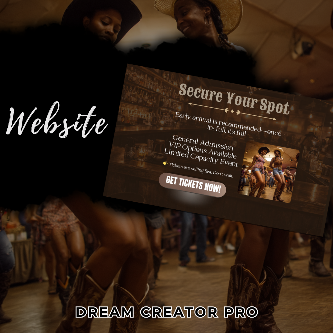 Western Party Website Template Canva | Event Landing Page | Cowboy Cowgirl Theme | Birthday Party Website | Western Night Event Template