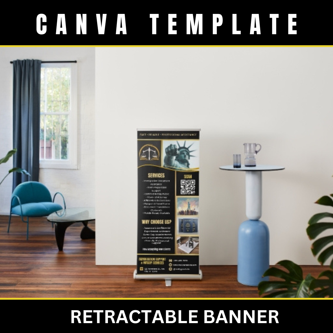 Immigration Services Marketing Bundle | Canva Templates for Flyers, IG Posts, Website, Yard Sign & Retractable Banner