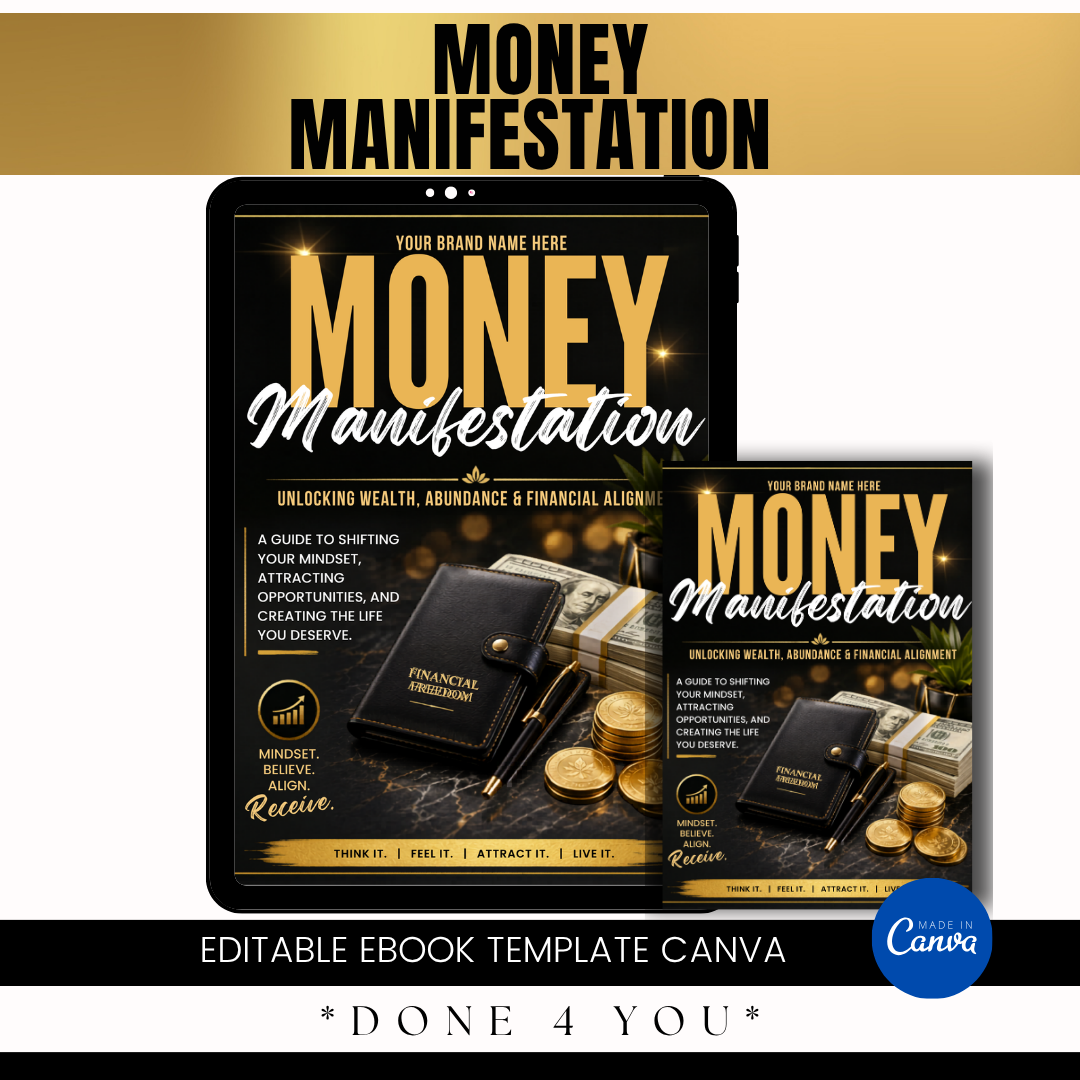 Money Manifestation Ebook | Wealth Mindset Digital Download | Financial Freedom Guide | Law of Attraction Planner | Abundance Journal PDF