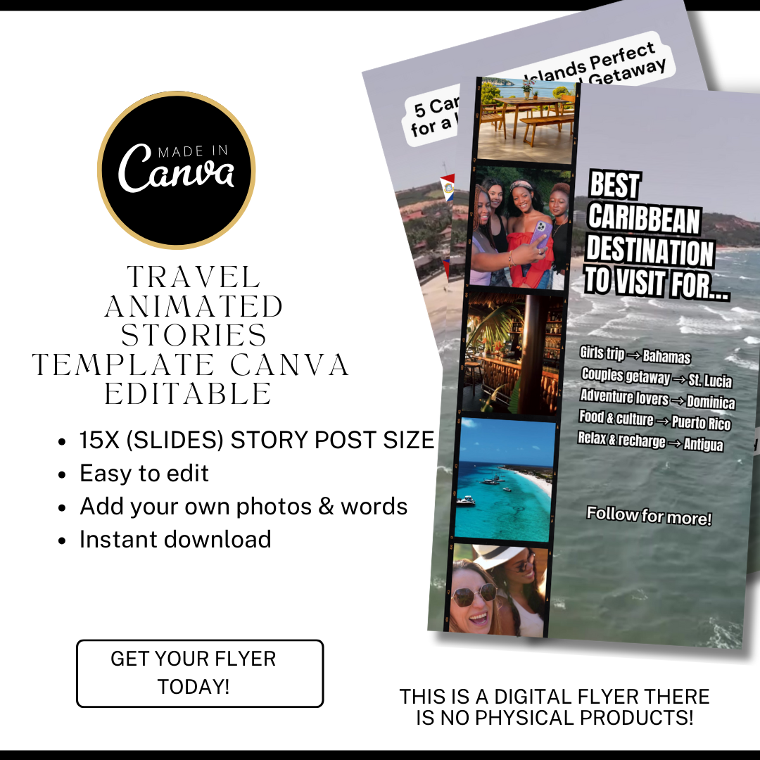 Animated TRAVEL agent Flyer / Travel Agent Canva / Travel Agent / Canva Template 2026 / Travel Agent Template / DIY Travel Agent Flyer