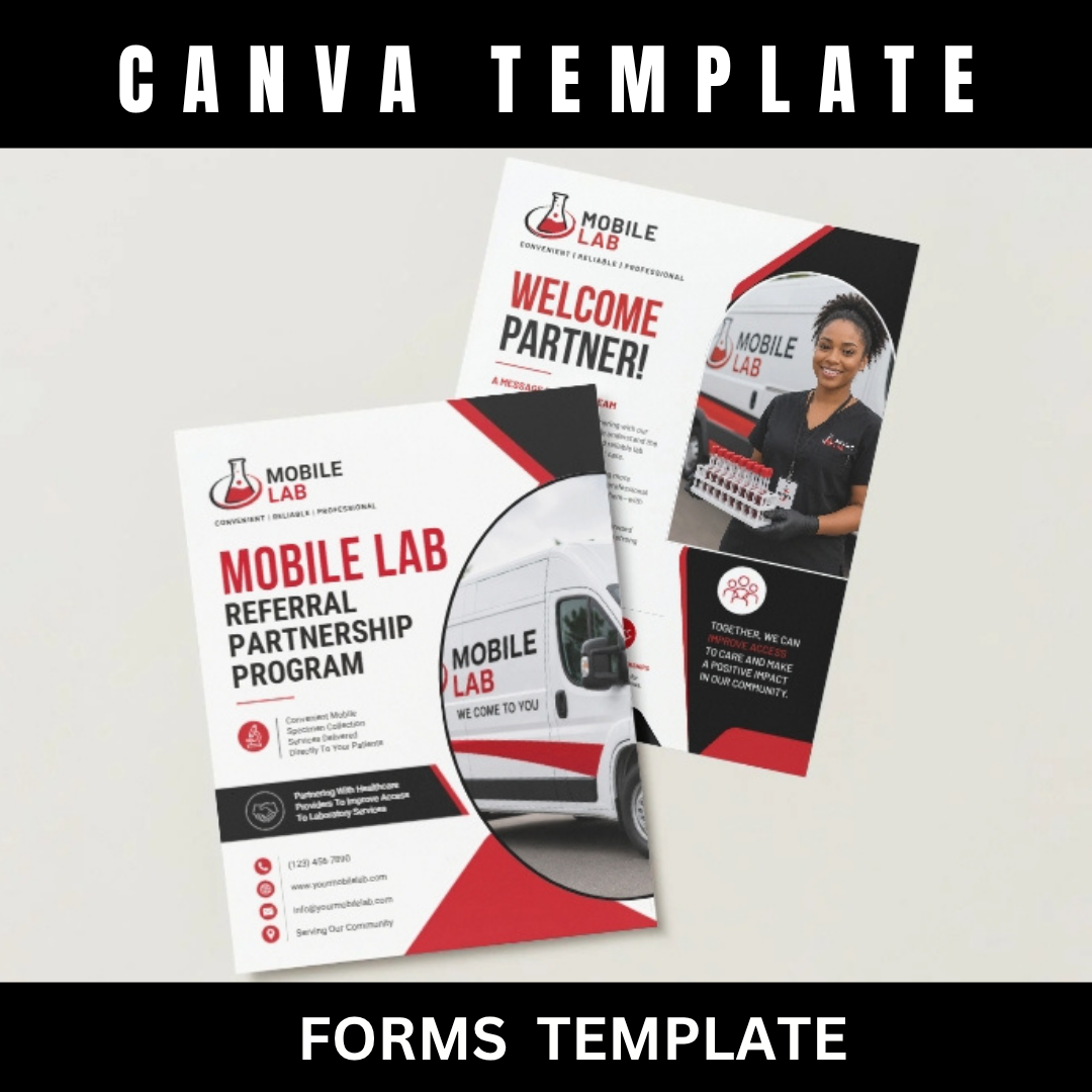 Mobile Lab Referral Proposal Packet | Medical Proposal Template | Healthcare Partnership Presentation | Canva Proposal | Phlebotomy Packet