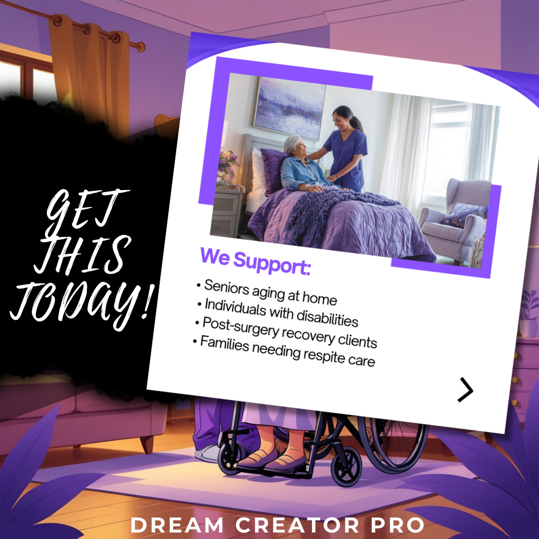 Home Care Service Flyer / DIY Home Care Service Flyer/ Canva Template 2026 / Medical Template / Medical flyer / Medical flyer Template / CNA