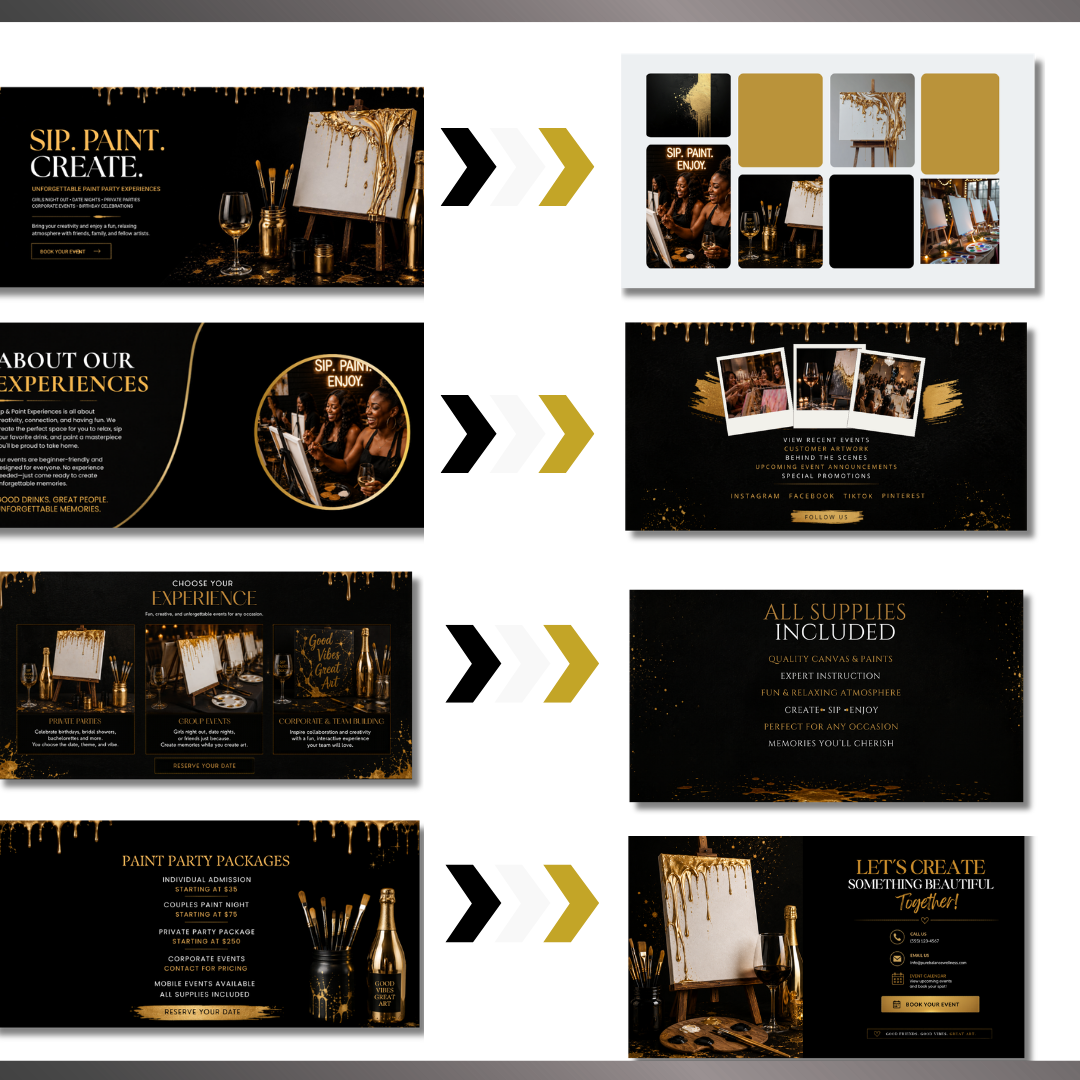 Sip & Paint Flyer Canva Template | Instagram Post Editable Wine N Paint Party Invitation | DIY Event Flyer Design / BAR art studio flyer