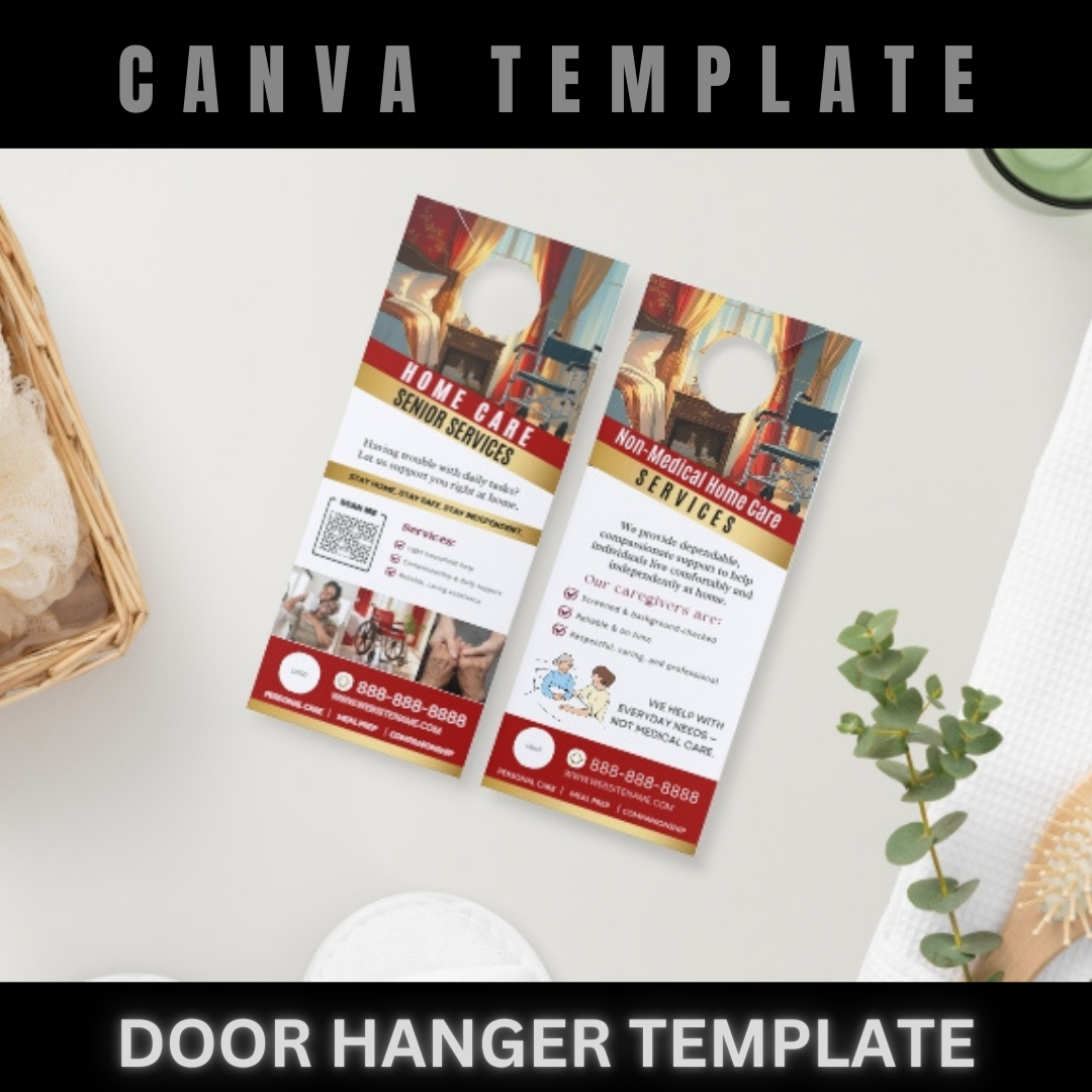 Home Care Service Rack Card / DIY Home Care Service Flyer/ Pink Home Care senior / Medical Template / Medical / Home Care / CNA / Printable (Copy)