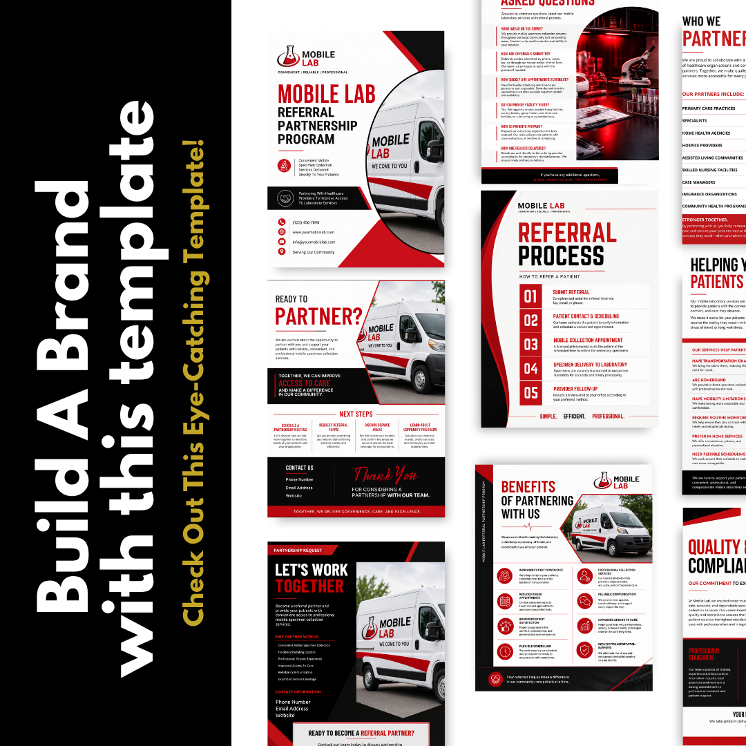 Mobile Lab Referral Proposal Packet | Medical Proposal Template | Healthcare Partnership Presentation | Canva Proposal | Phlebotomy Packet