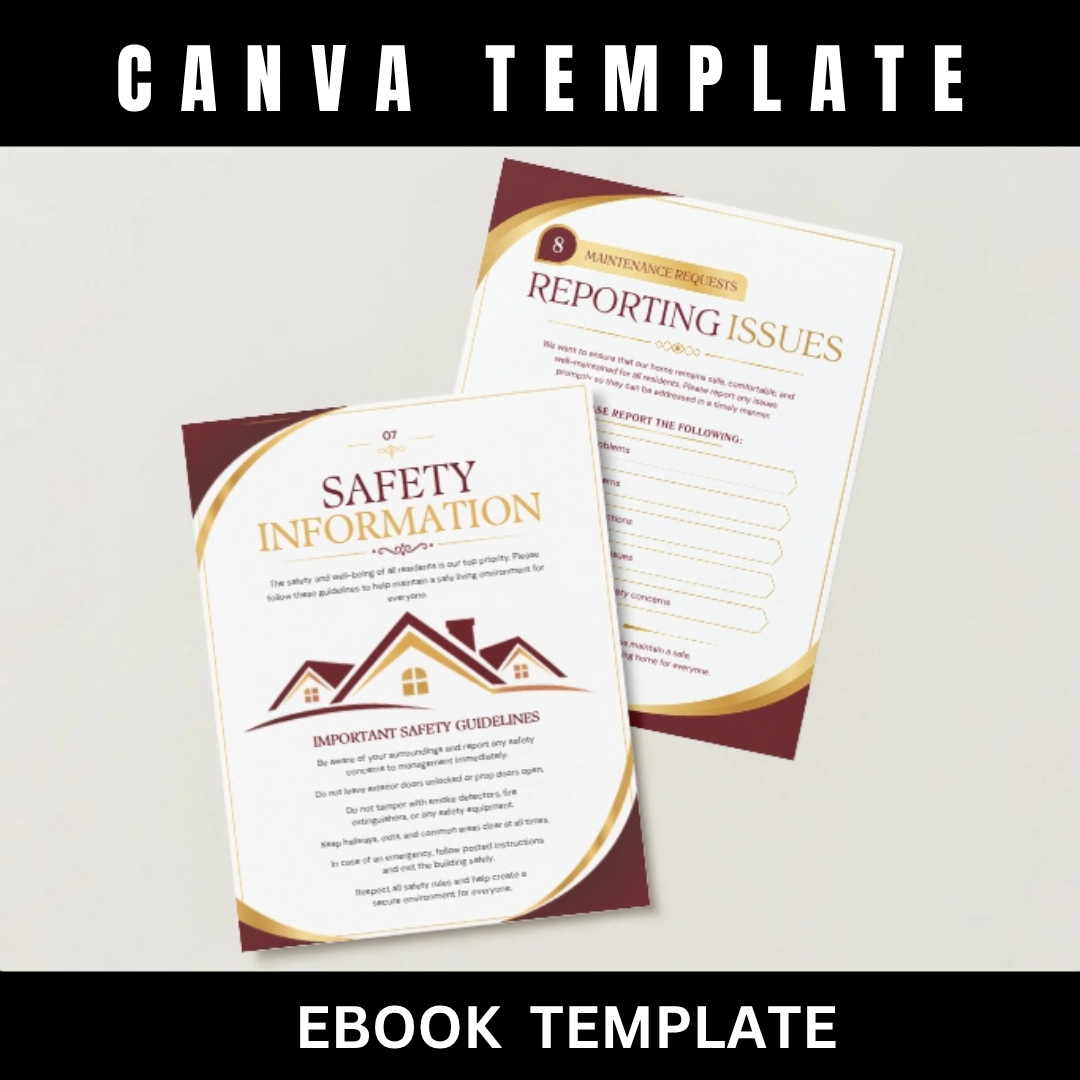 Shared Housing Welcome Packet Template Canva | Resident Handbook | Transitional Housing Forms | Group Home Welcome Guide | Housing Program