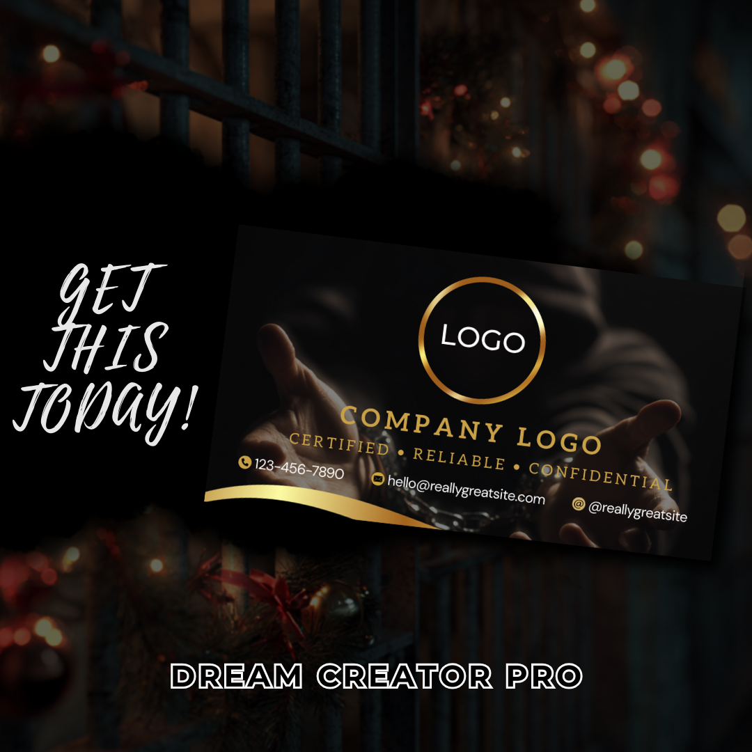 Bail Bonds Service Business Cards / Background Check Video / Verification / Bail Bond Agency Cards / Warrant Check / Security Services / IG