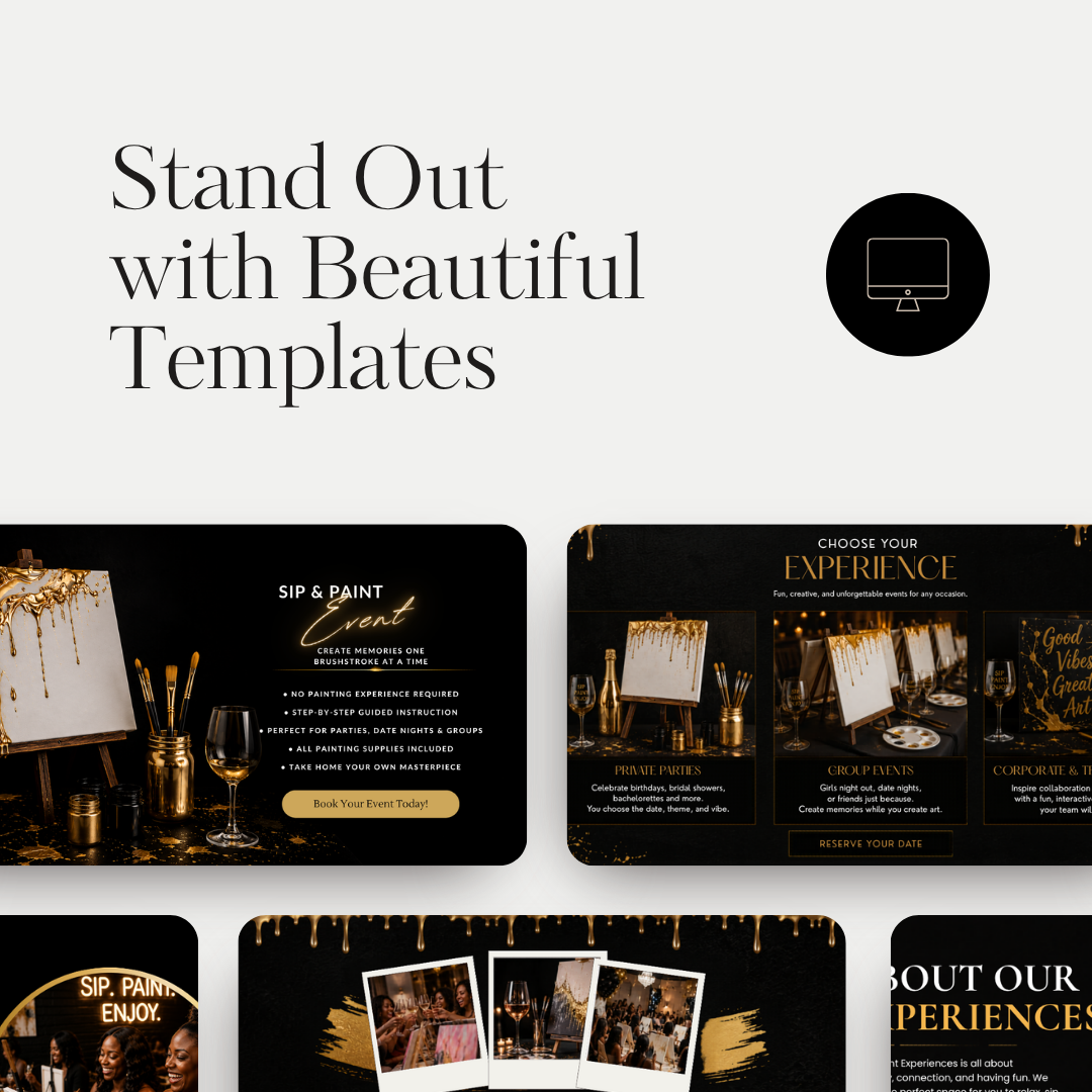 Sip & Paint Flyer Canva Template | Instagram Post Editable Wine N Paint Party Invitation | DIY Event Flyer Design / BAR art studio flyer