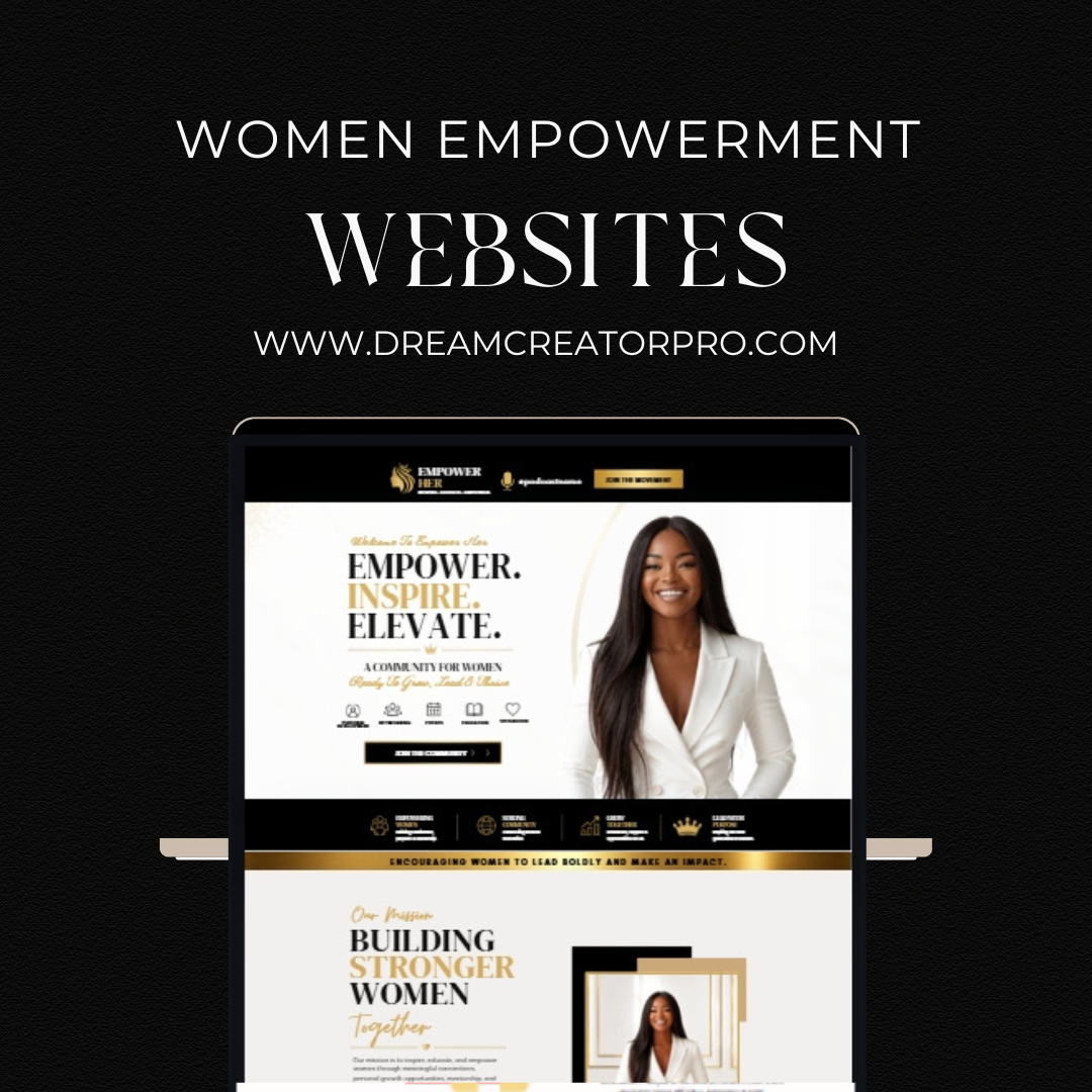 Women Empowerment Website Template | Women's Leadership Canva Website | Community Organization Website | Editable Canva Design
