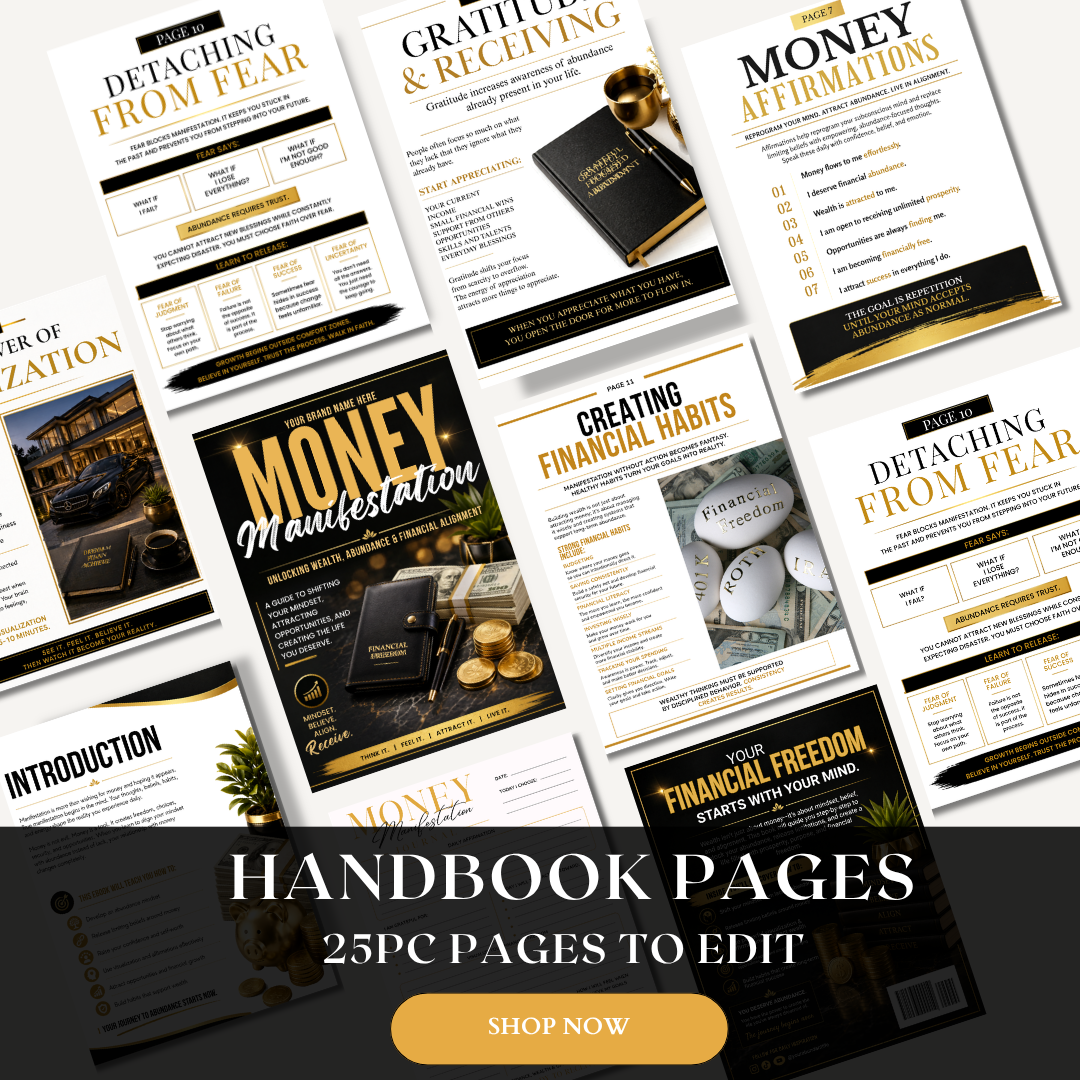 Money Manifestation Ebook | Wealth Mindset Digital Download | Financial Freedom Guide | Law of Attraction Planner | Abundance Journal PDF