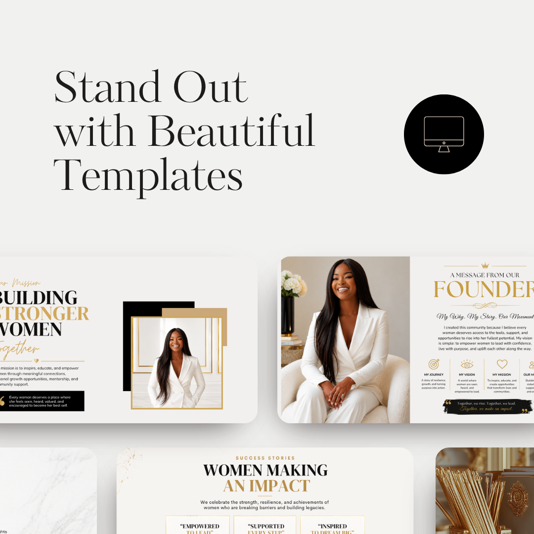 Women Empowerment Website Template | Women's Leadership Canva Website | Community Organization Website | Editable Canva Design