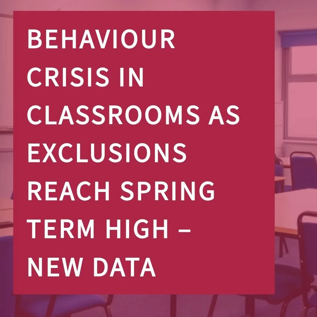 An important report from @csjthinktank_ was published last week. 

https://www.centreforsocialjustice.org.uk/newsroom/behaviour-crisis-in-classrooms-as-exclusions-reach-spring-term-high-new-data

Exclusions continue to rise and reach record highs eac