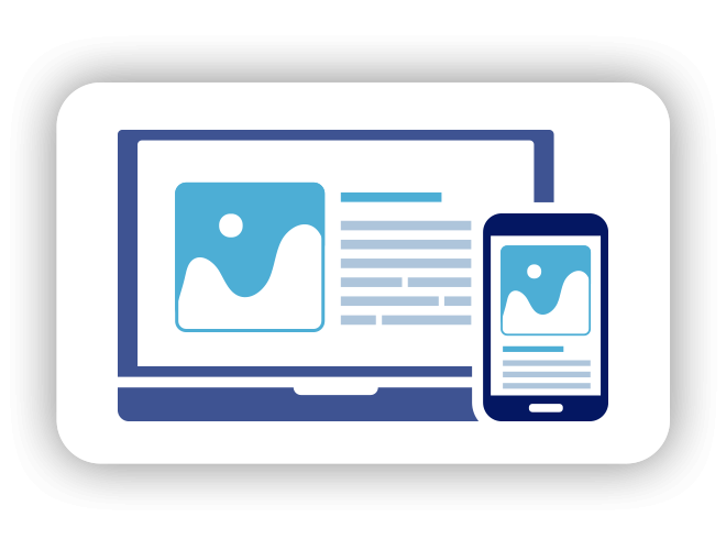 An icon representing campaign-focused landing page services