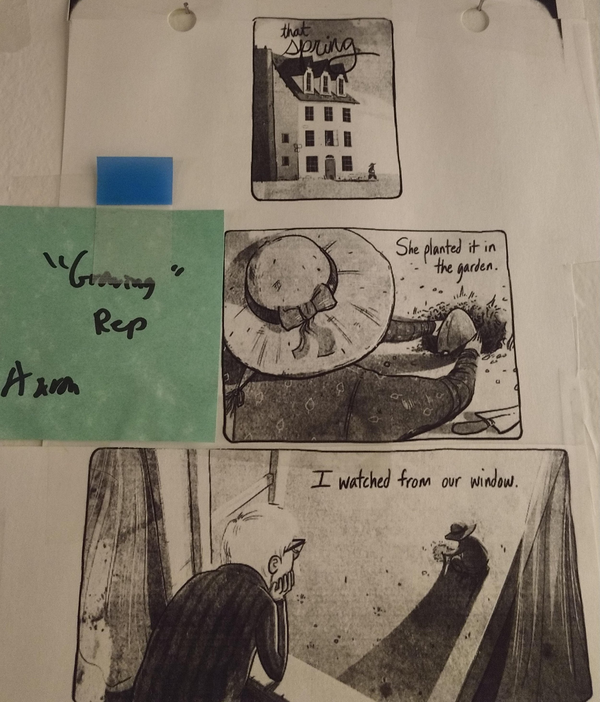 Picture of the comic with notes for the musical