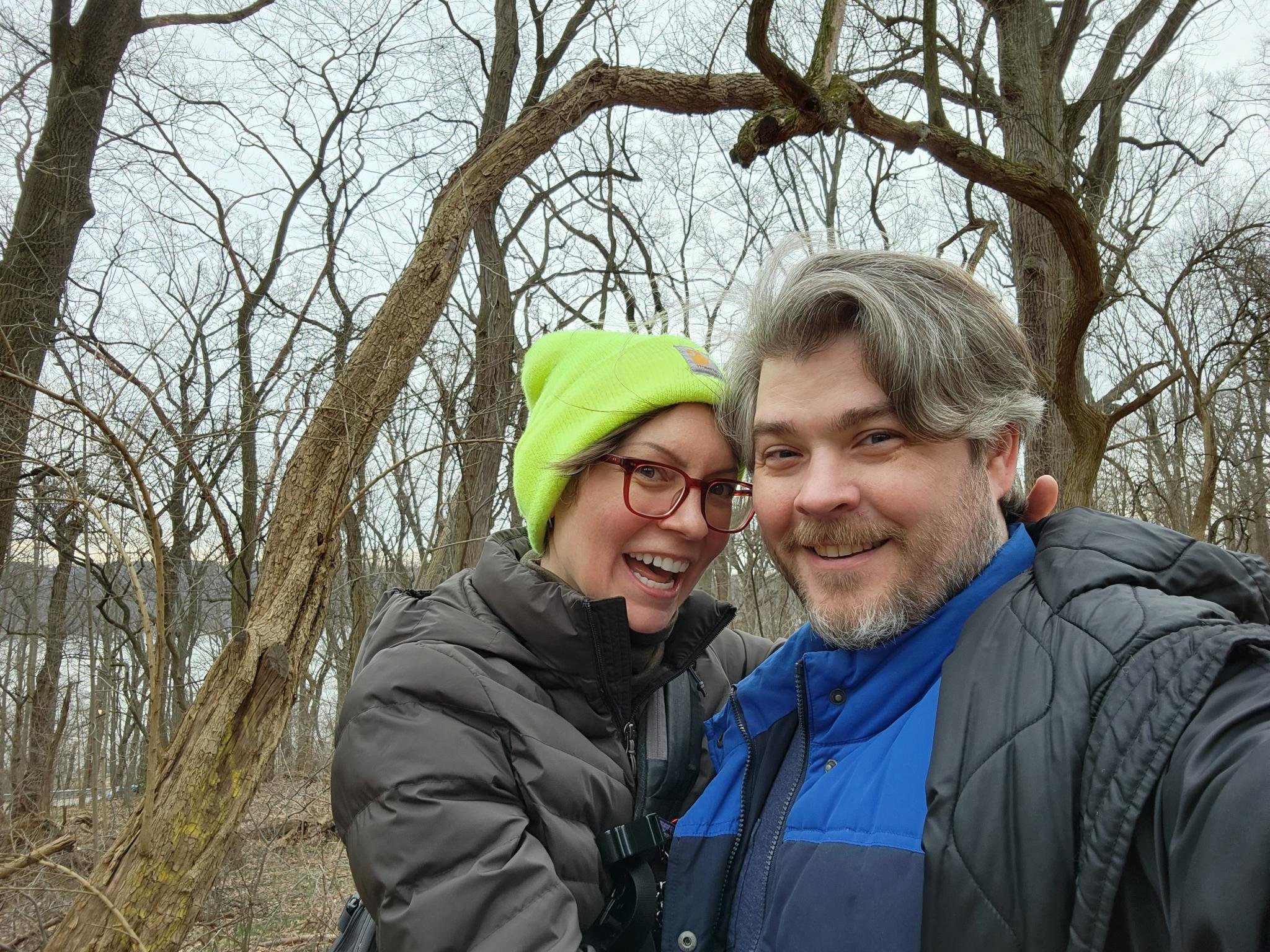 picture of Juliet and Jon in the woods